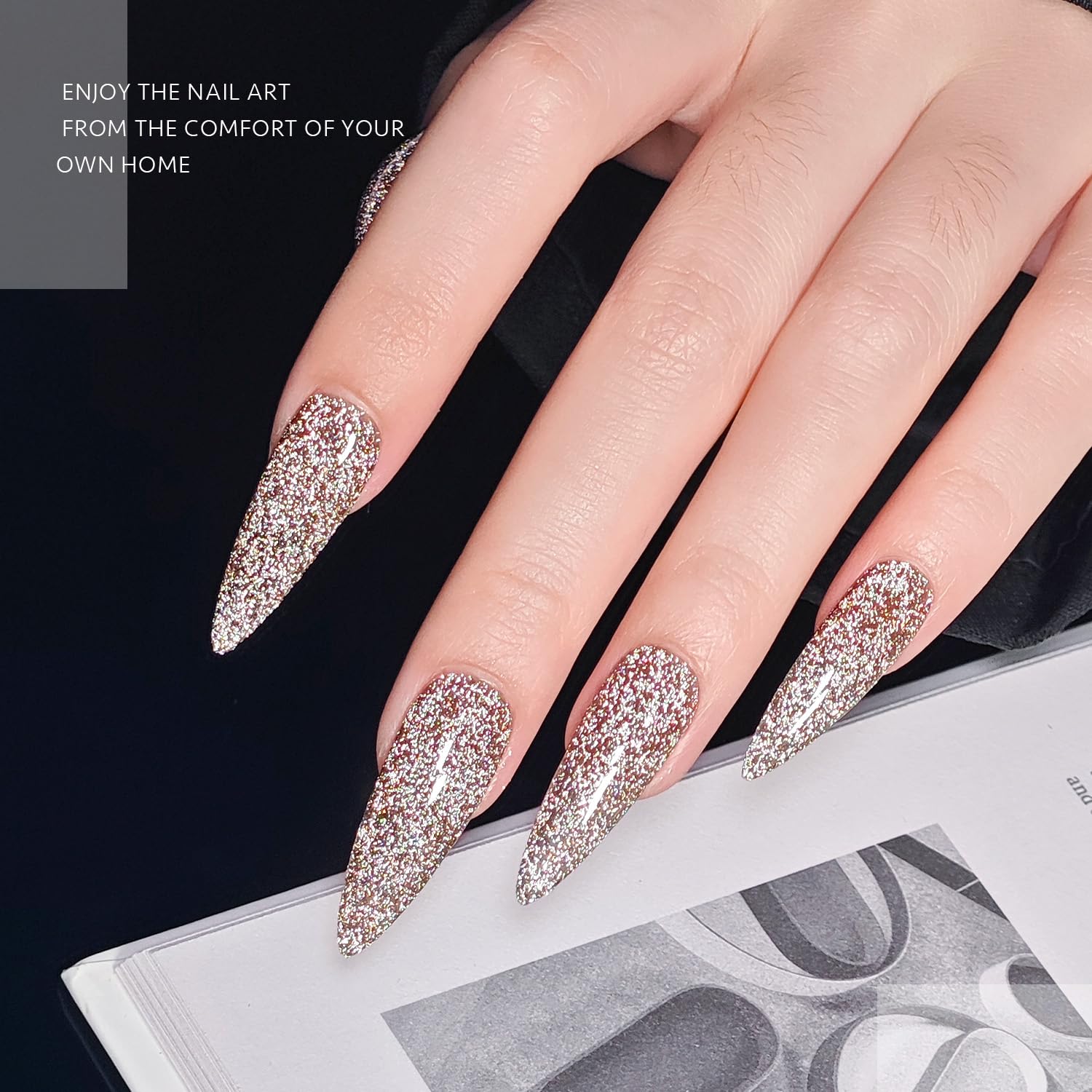 Foto 4 | Set De Esmaltes De Uñas Gaoy Reflective Glitter, 6 Colores, 7,3 Ml - Venta Internacional.