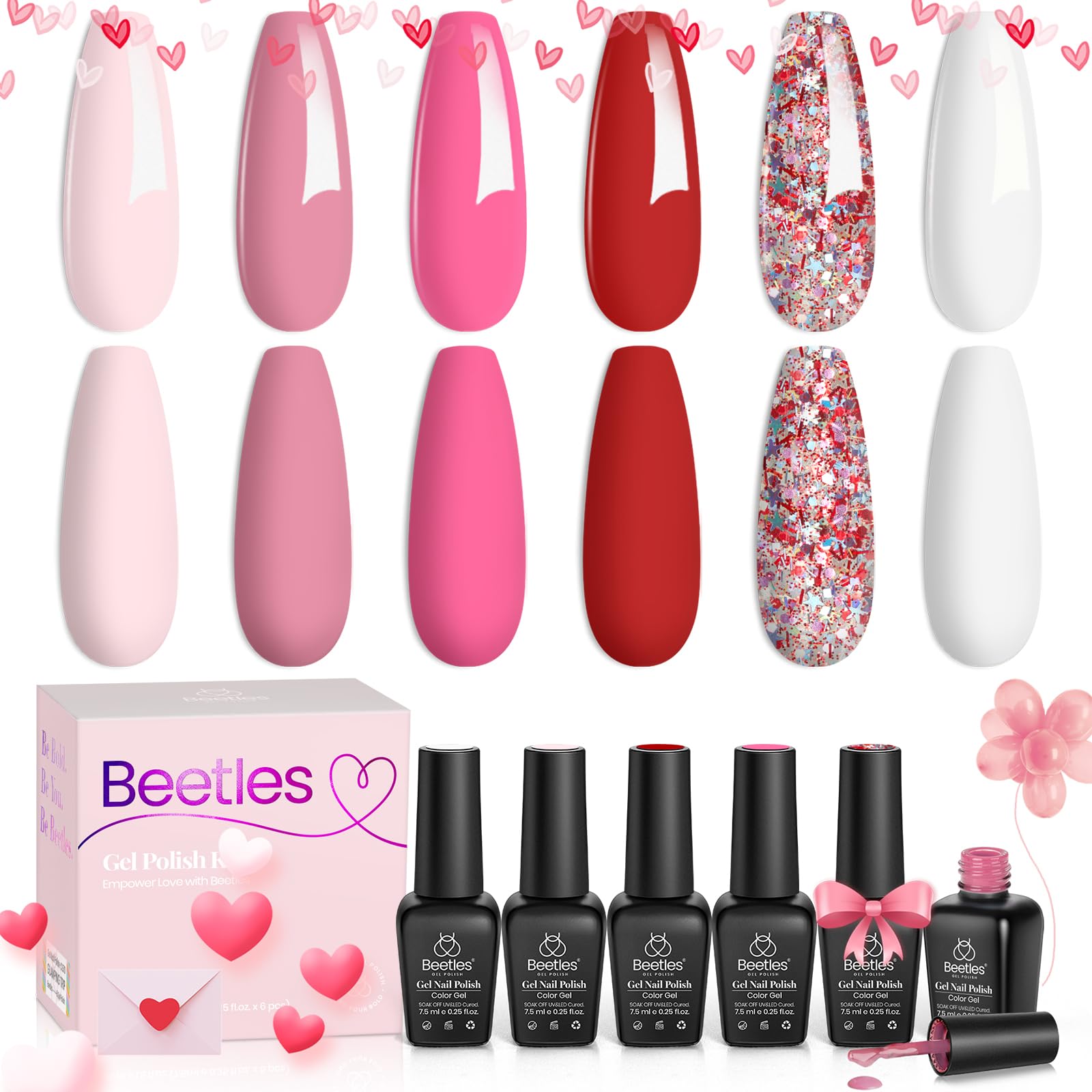 Foto 8 pulgar | Set De Esmaltes De Uñas En Gel Beetles Pink Fall In Love Collection - Venta Internacional.