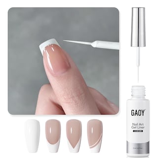 Foto 1 | Esmalte De Uñas En Gel Gaoy White Swirl Art Liner De 8 Ml Con Brocha Fina - Venta Internacional.
