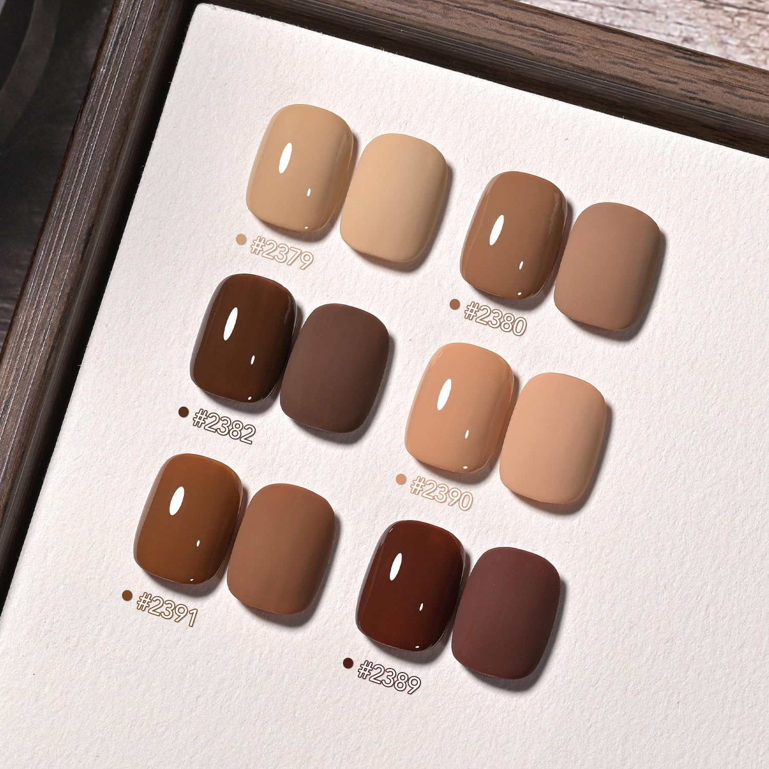 Foto 2 | Set De Esmaltes De Uñas En Gel Gaoy Brown Caramel Nude Red, 6,5 Ml X 6 - Venta Internacional.