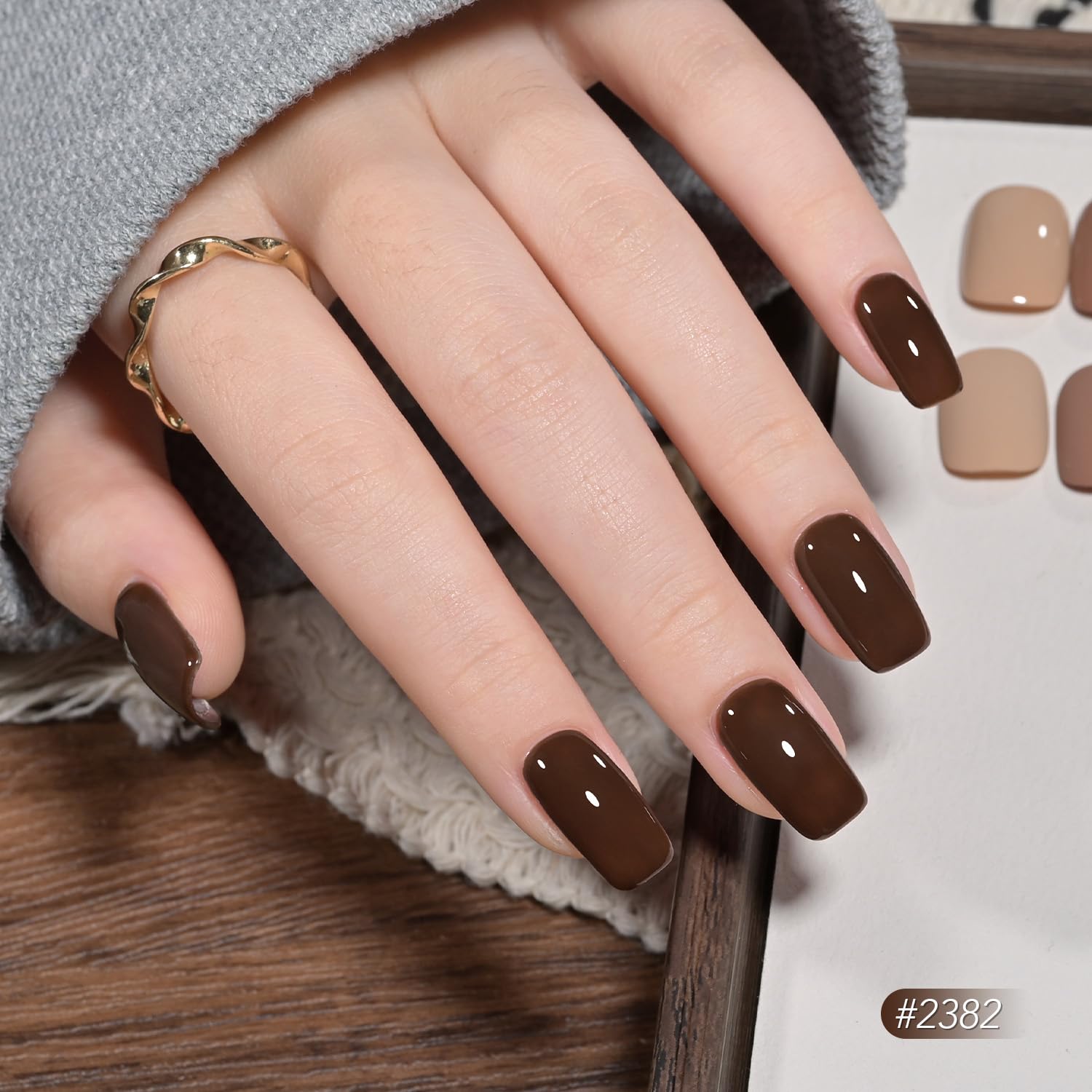 Foto 4 pulgar | Set De Esmaltes De Uñas En Gel Gaoy Brown Caramel Nude Red, 6,5 Ml X 6 - Venta Internacional.