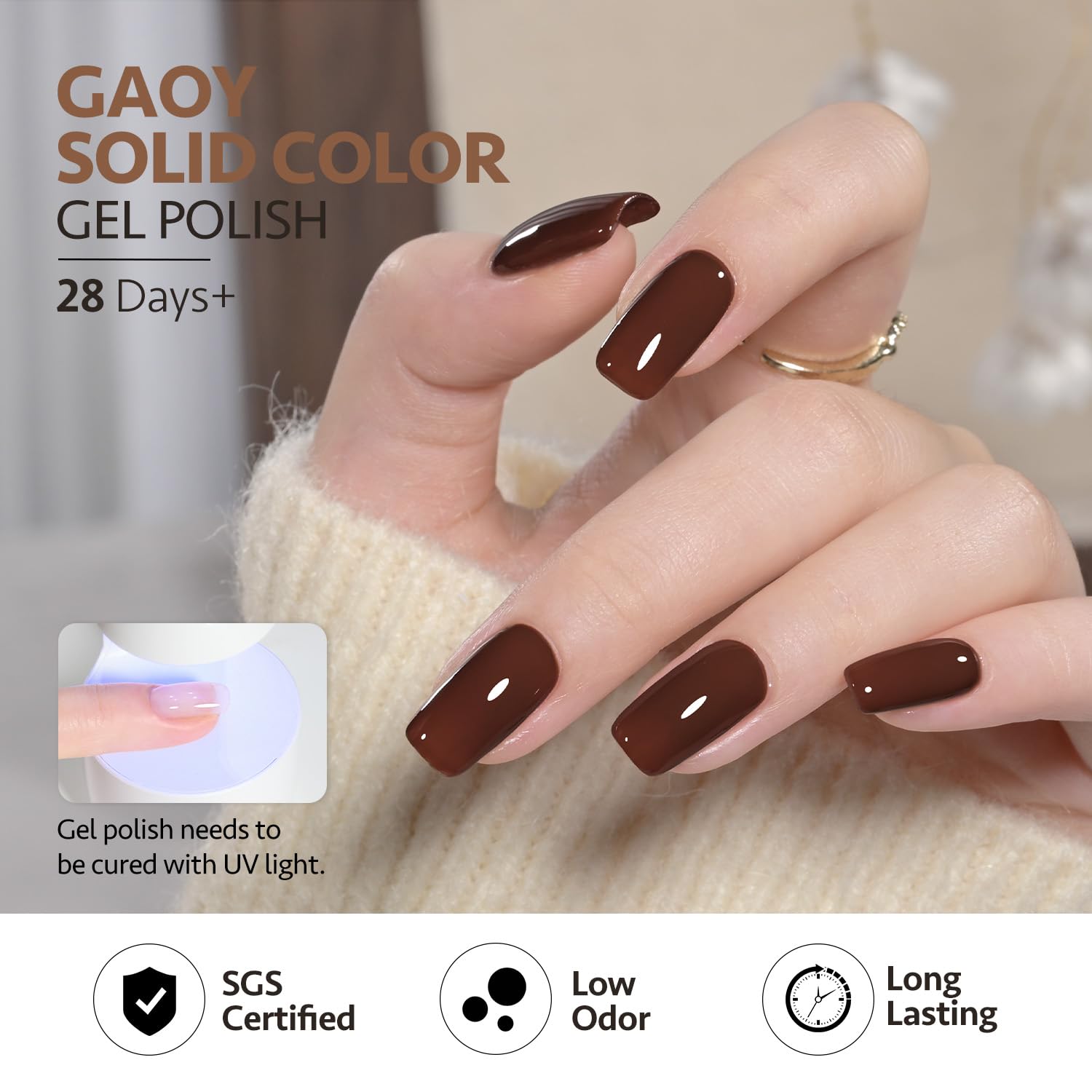 Foto 5 | Set De Esmaltes De Uñas En Gel Gaoy Brown Caramel Nude Red, 6,5 Ml X 6 - Venta Internacional.