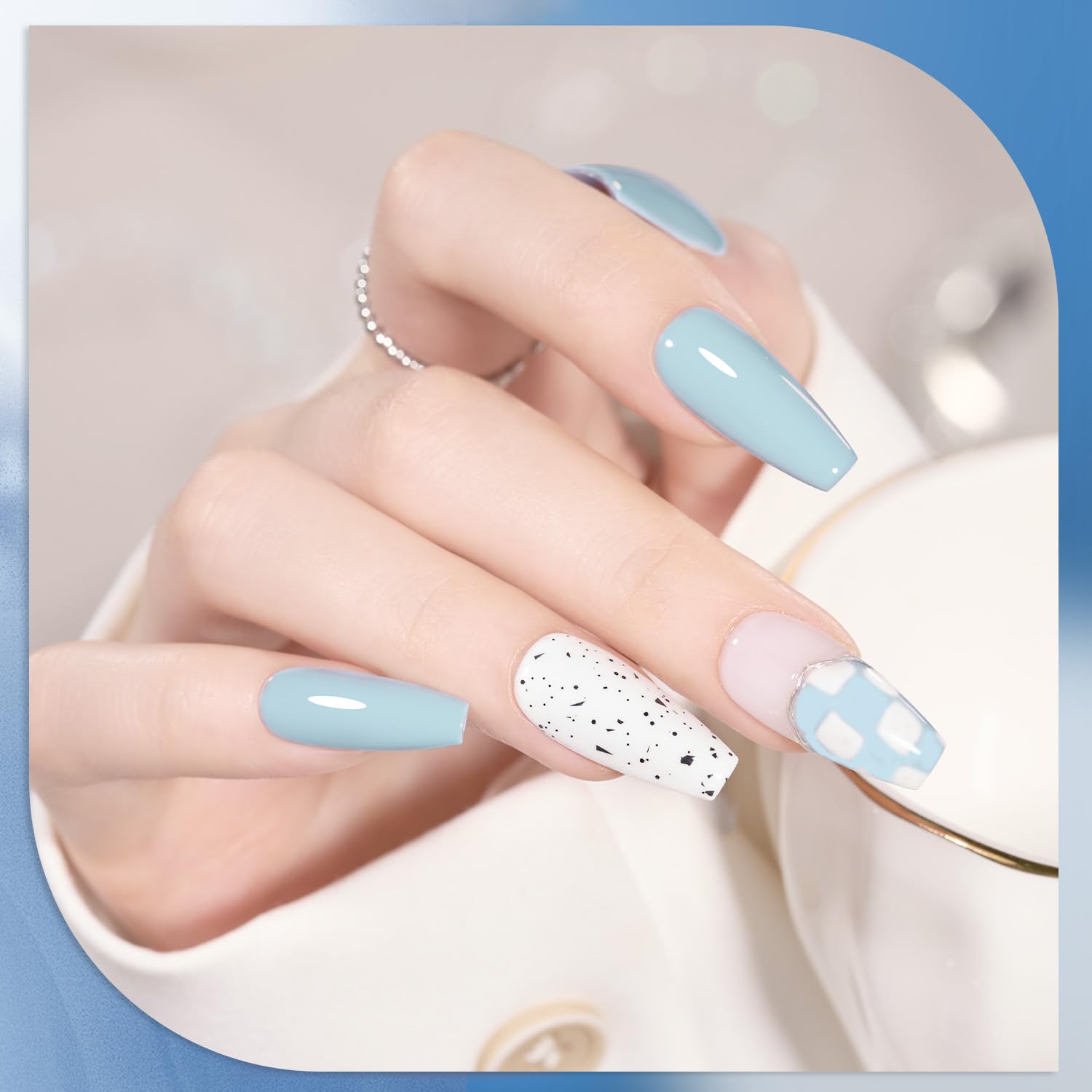 Foto 4 pulgar | Set De Esmaltes De Uñas En Gel Gaoy, Azul Marino, 6 Colores, 7,3 Ml, Luz Uv - Venta Internacional.