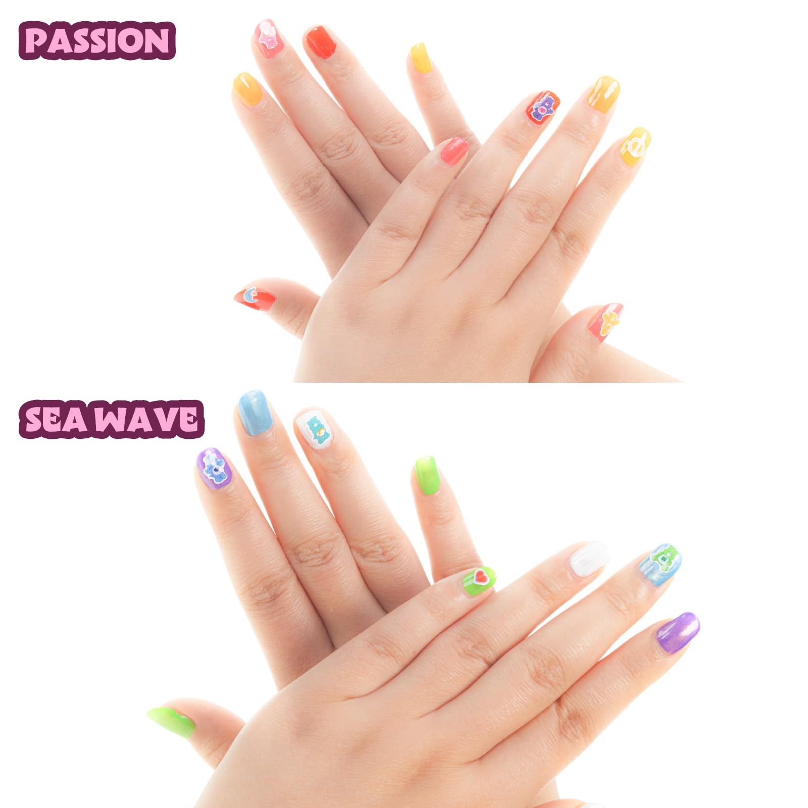 Foto 8 pulgar | Set De Esmaltes De Uñas Townley Girl Care Bears De 8 Piezas Con Pegatinas - Venta Internacional.