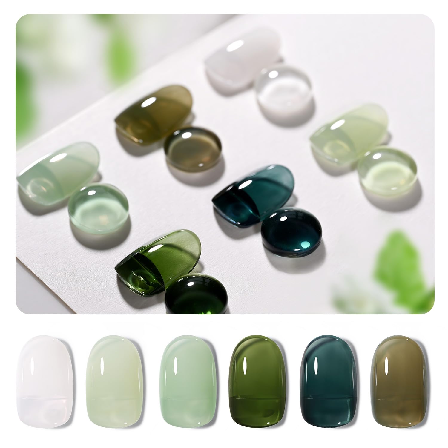 Foto 2 pulgar | Set De Esmaltes De Uñas Gaoy Jelly Green Gel, 6 Colores, 6,5 Ml, Luz Uv - Venta Internacional.