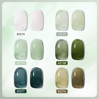 Foto 2 | Set De Esmaltes De Uñas Gaoy Jelly Green Gel, 6 Colores, 6,5 Ml, Luz Uv - Venta Internacional.