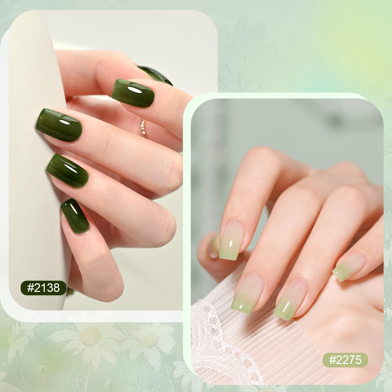 Foto 4 pulgar | Set De Esmaltes De Uñas Gaoy Jelly Green Gel, 6 Colores, 6,5 Ml, Luz Uv - Venta Internacional.