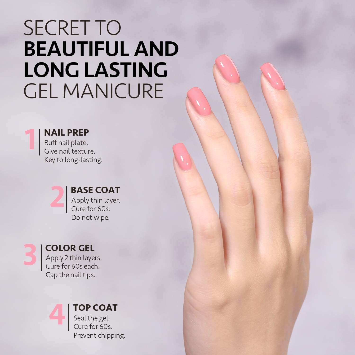 Foto 5 pulgar | Esmalte De Uñas En Gel Gaoy Pink, 16 Ml, Remoja Y Cura Con Luz Uv - Venta Internacional.
