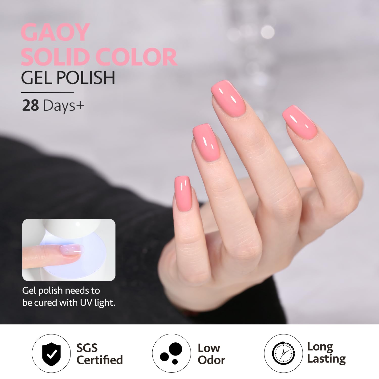 Foto 6 pulgar | Esmalte De Uñas En Gel Gaoy Pink, 16 Ml, Remoja Y Cura Con Luz Uv - Venta Internacional.