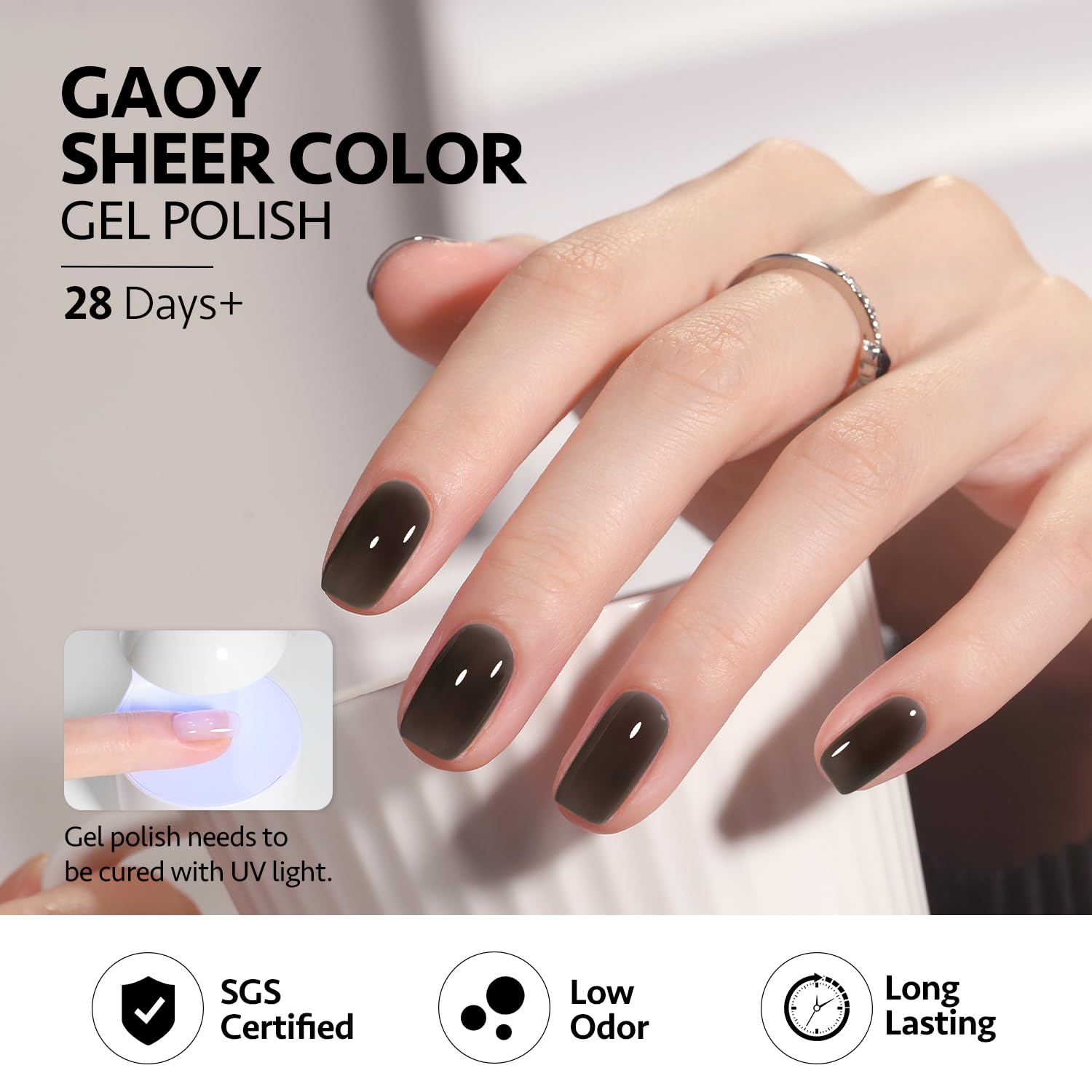 Foto 6 | Set De Esmaltes De Uñas Gaoy Gel Grey Pink Jelly Gel De 6,5 Ml Para Manicura De Salón - Venta Internacional.