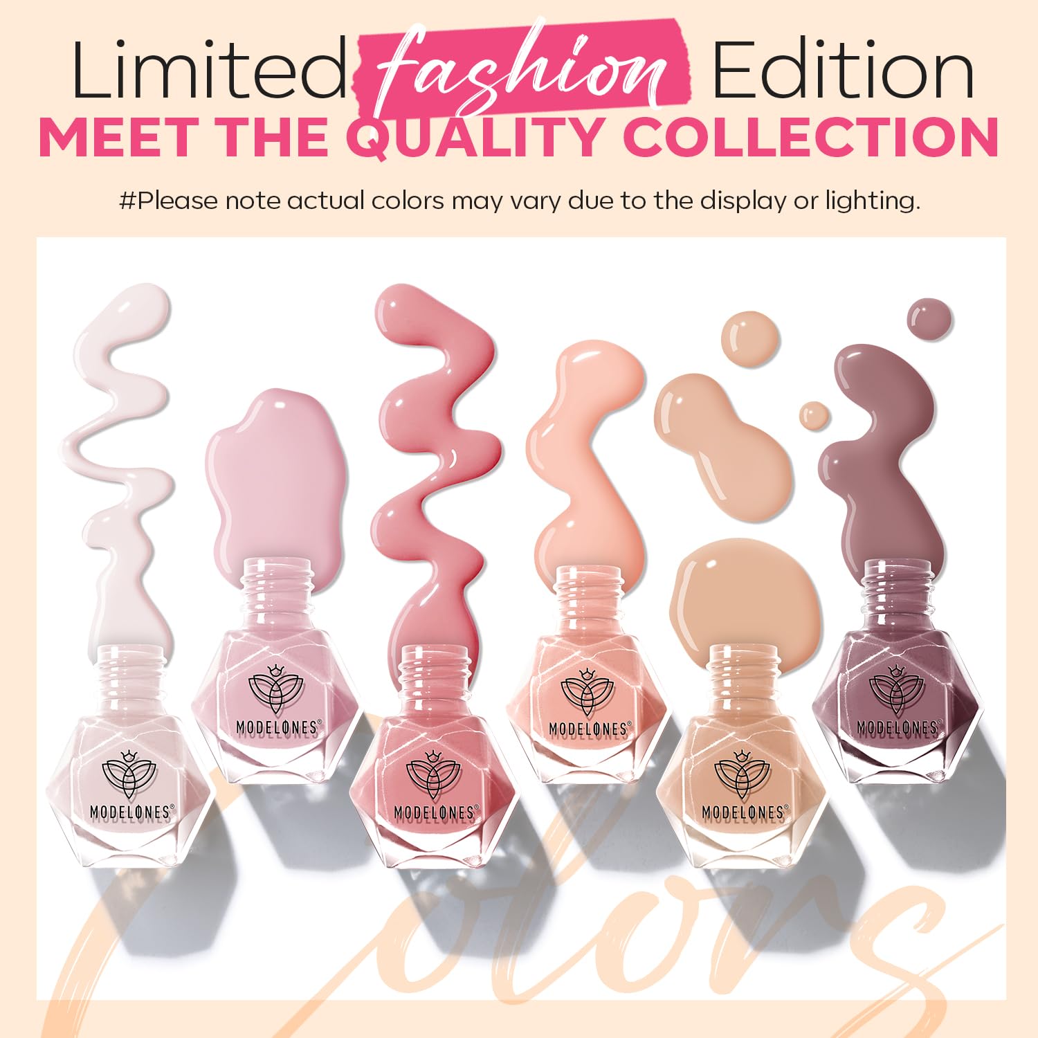 Foto 2 | Set De Esmaltes De Uñas Modelones, 6 Colores Neutros, Color Nude, Secado Rápido - Venta Internacional.