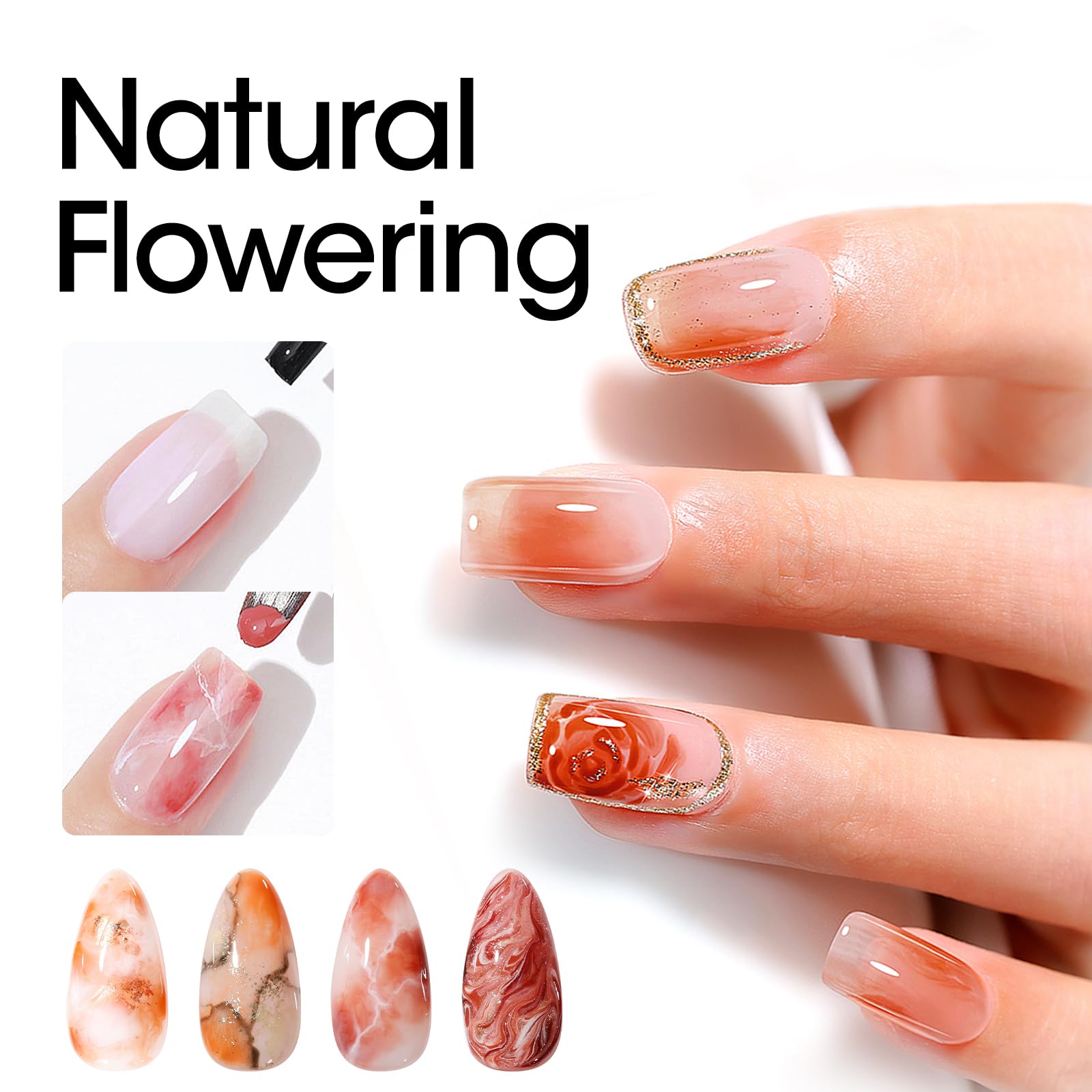 Foto 5 pulgar | Esmalte De Uñas En Gel Gellen Blooming, 18 Ml, Transparente Y Resistente A Los Rayos Uv - Venta Internacional.