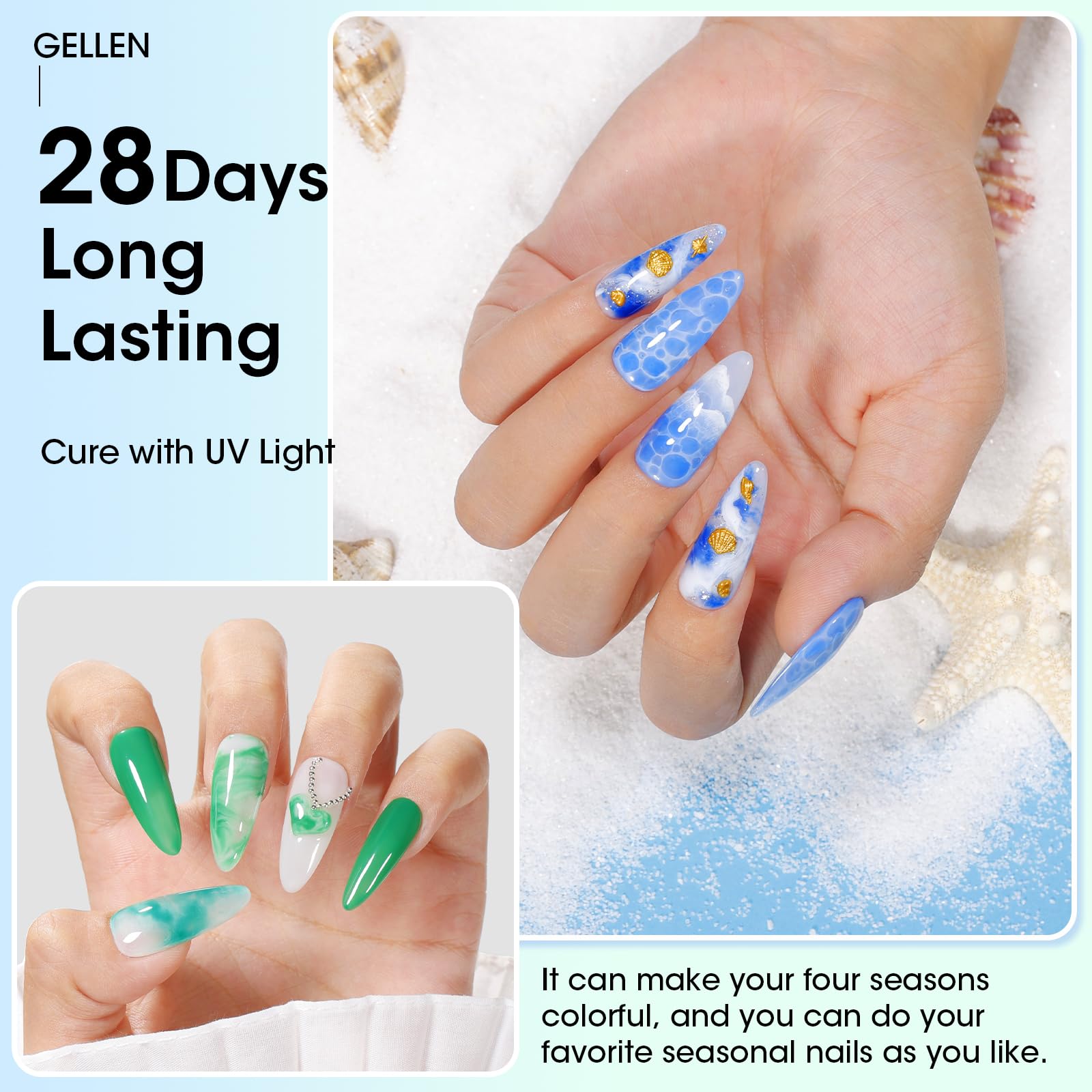 Foto 7 pulgar | Esmalte De Uñas En Gel Gellen Blooming, 18 Ml, Transparente Y Resistente A Los Rayos Uv - Venta Internacional.
