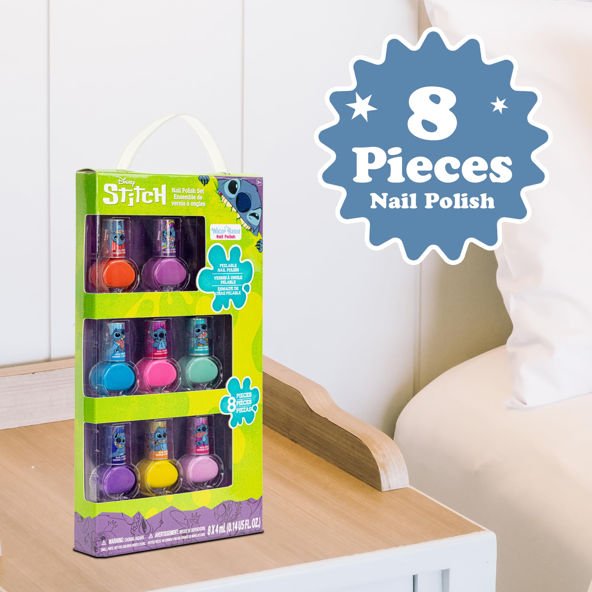 Foto 4 pulgar | Set De Esmaltes De Uñas Townley Girl Disney Stitch, 8 Unidades, Más De 3 Años - Venta Internacional.