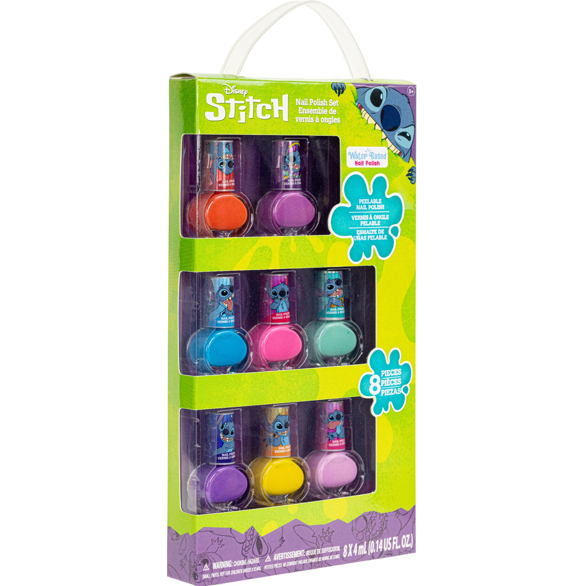 Foto 8 pulgar | Set De Esmaltes De Uñas Townley Girl Disney Stitch, 8 Unidades, Más De 3 Años - Venta Internacional.