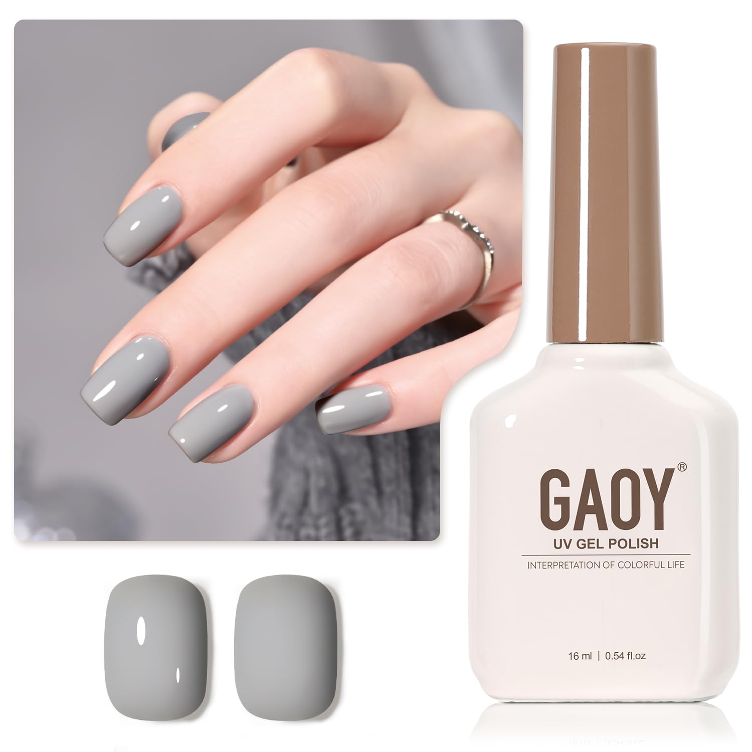 Foto 2 pulgar | Esmalte De Uñas En Gel Gaoy Grey, 16 Ml, Secado Con Luz Uv - Venta Internacional.