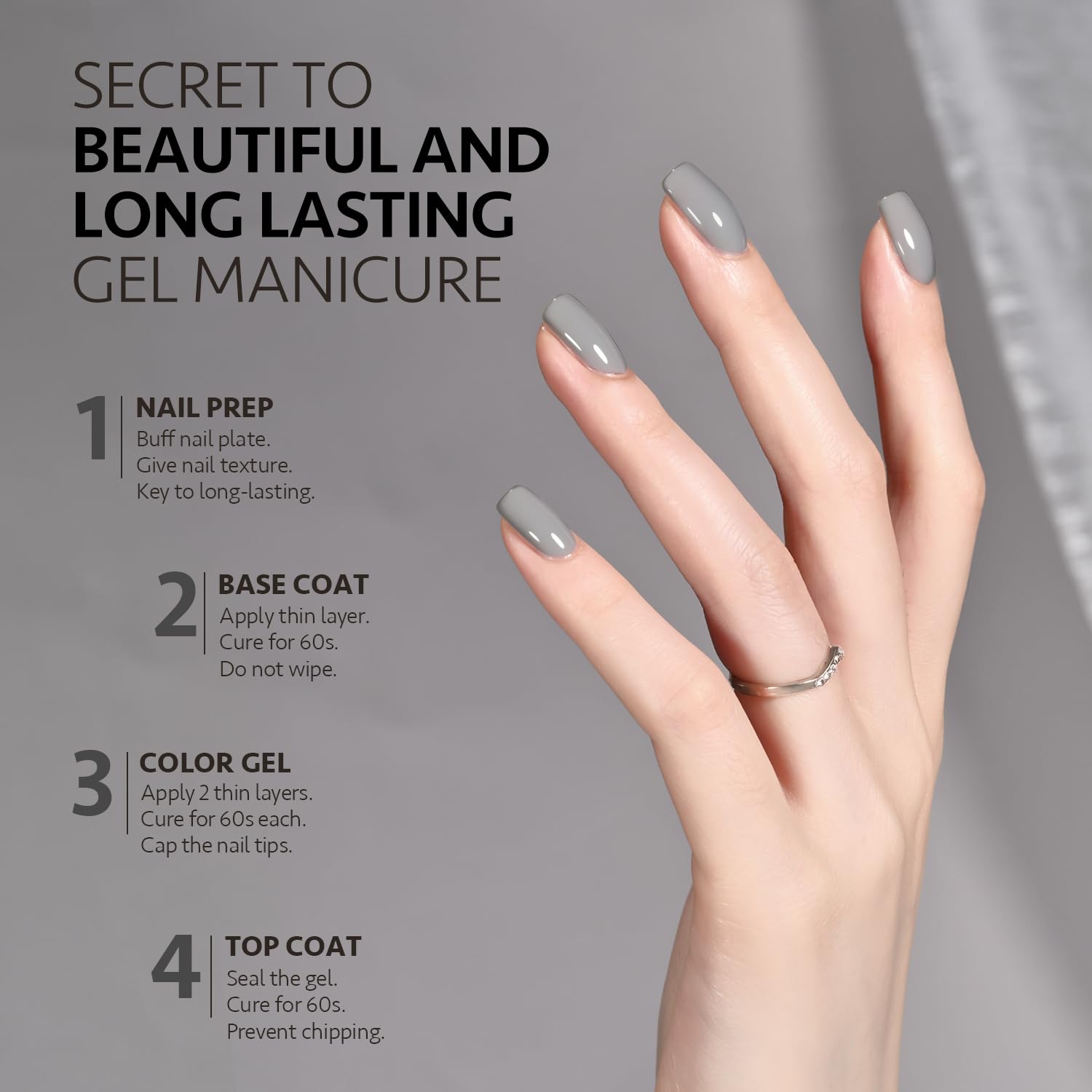 Foto 5 pulgar | Esmalte De Uñas En Gel Gaoy Grey, 16 Ml, Secado Con Luz Uv - Venta Internacional.