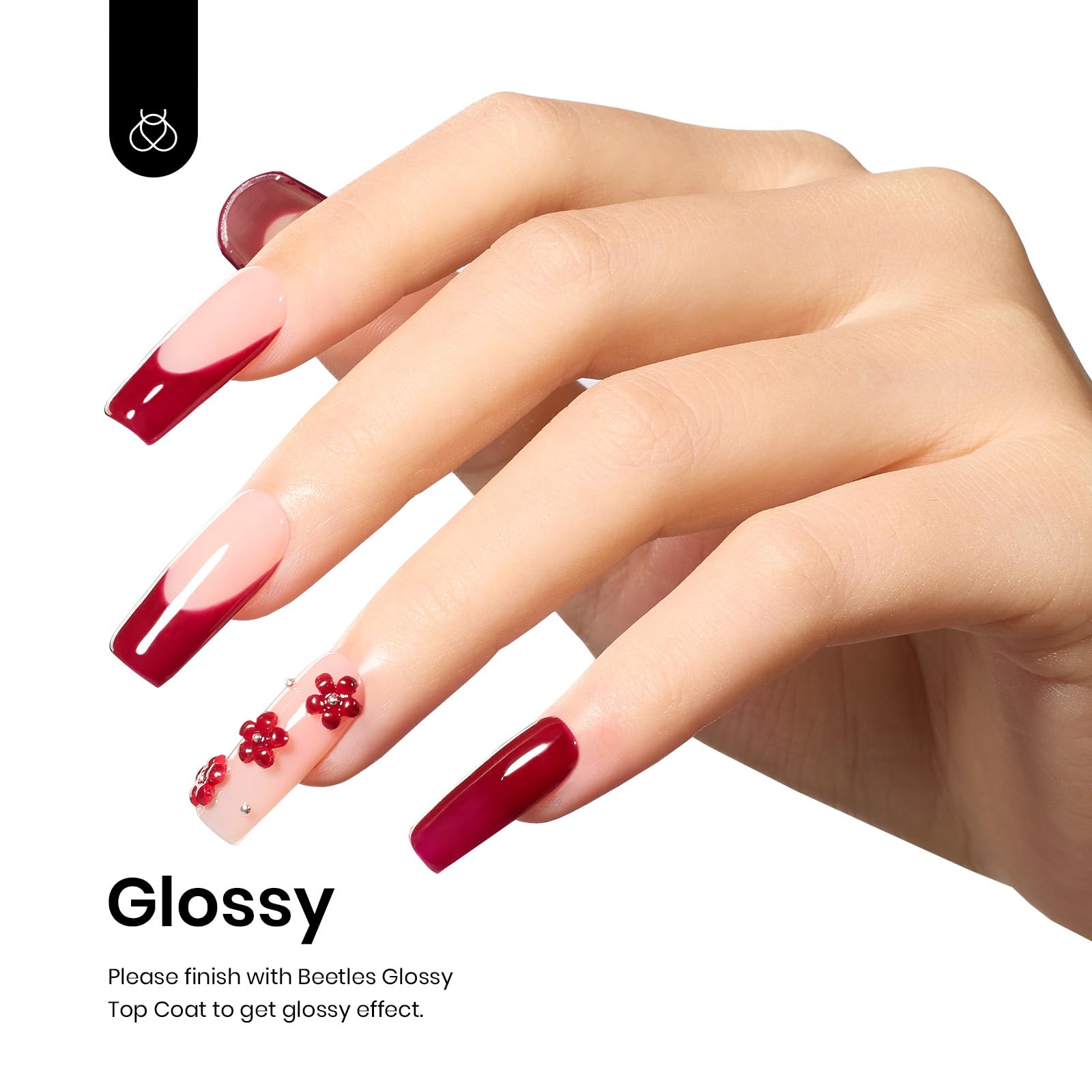 Foto 4 pulgar | Esmalte De Uñas En Gel Beetles Oxblood Red, 15 Ml, Lámpara Uv Soak Off - Venta Internacional.