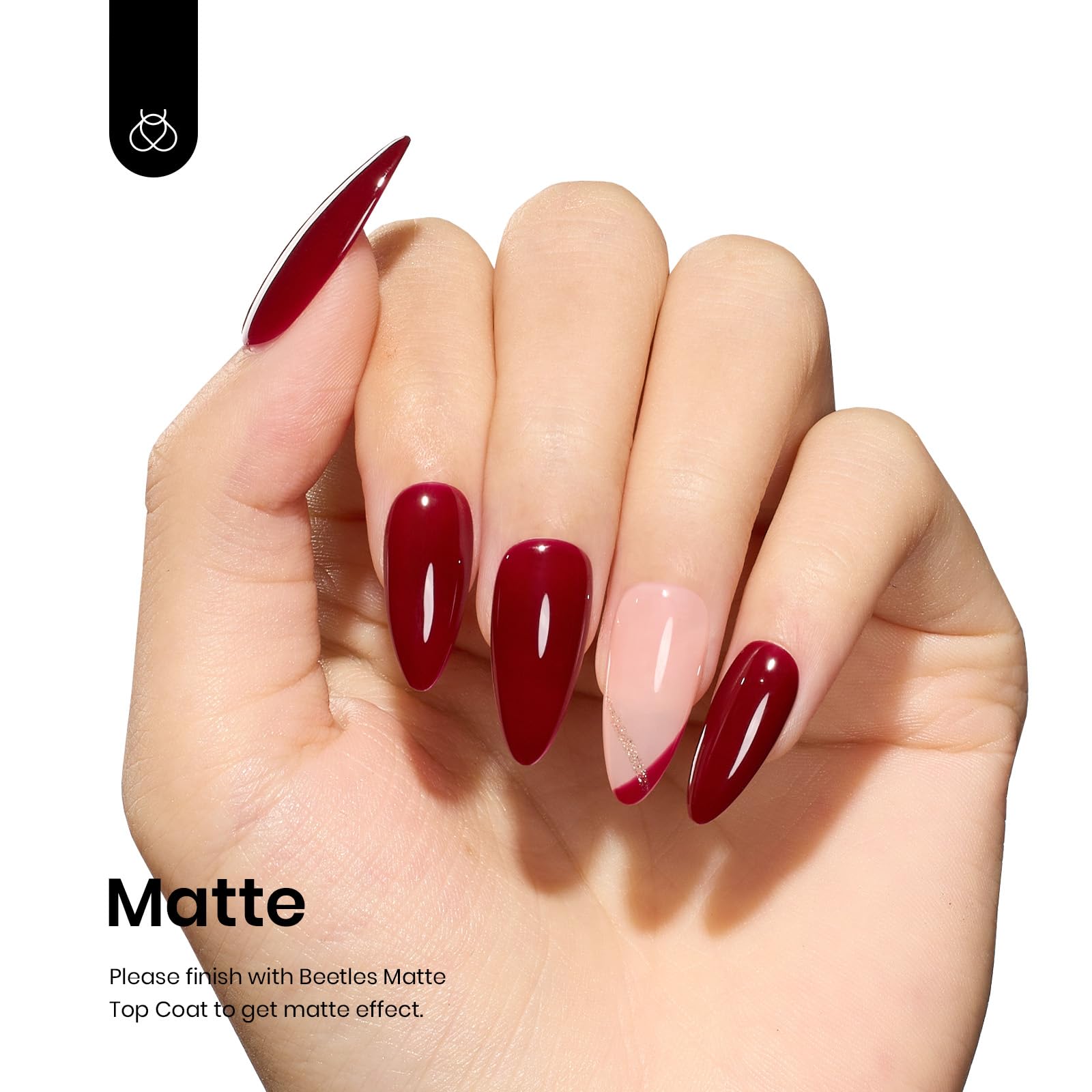 Foto 6 pulgar | Esmalte De Uñas En Gel Beetles Oxblood Red, 15 Ml, Lámpara Uv Soak Off - Venta Internacional.