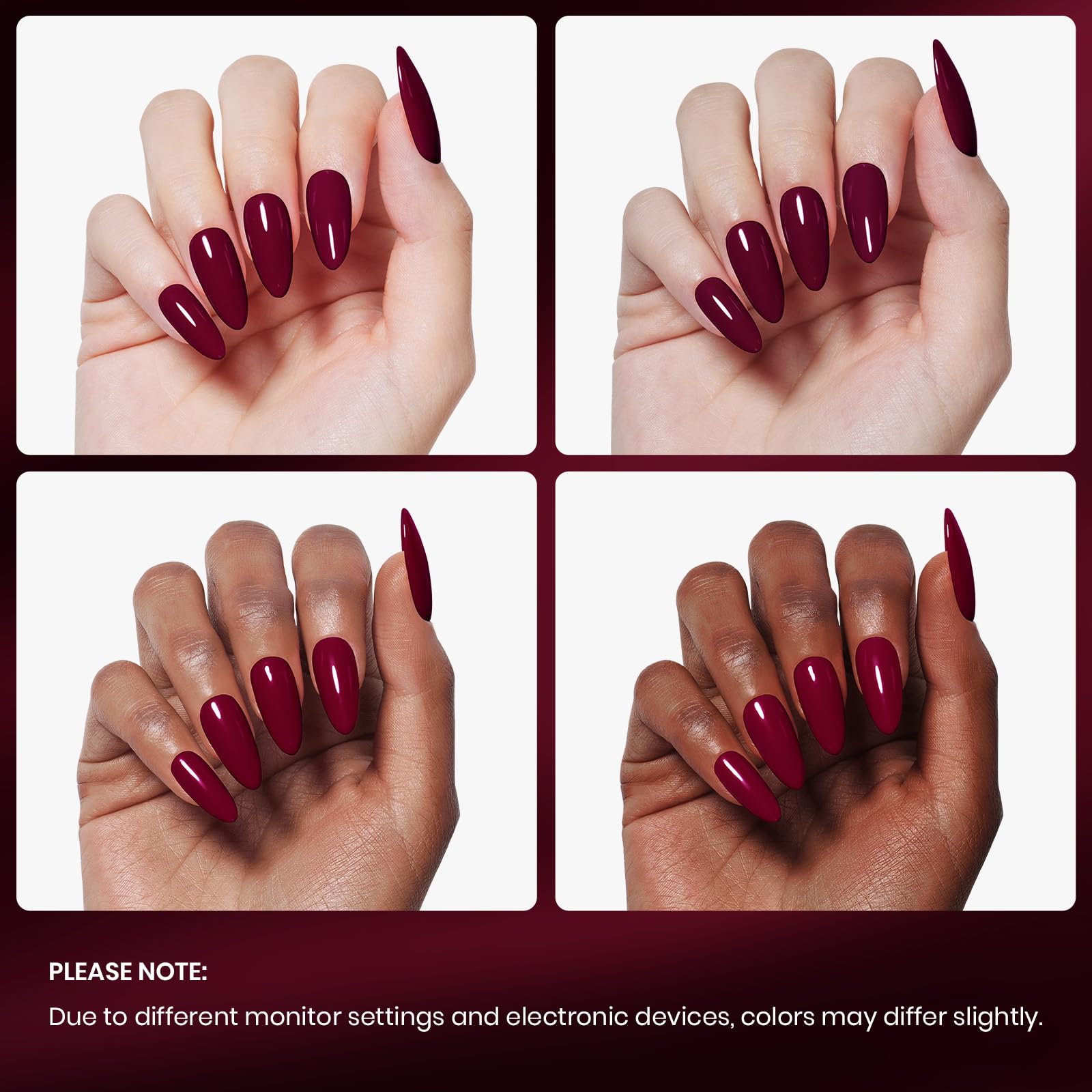Foto 7 pulgar | Esmalte De Uñas En Gel Beetles Oxblood Red, 15 Ml, Lámpara Uv Soak Off - Venta Internacional.
