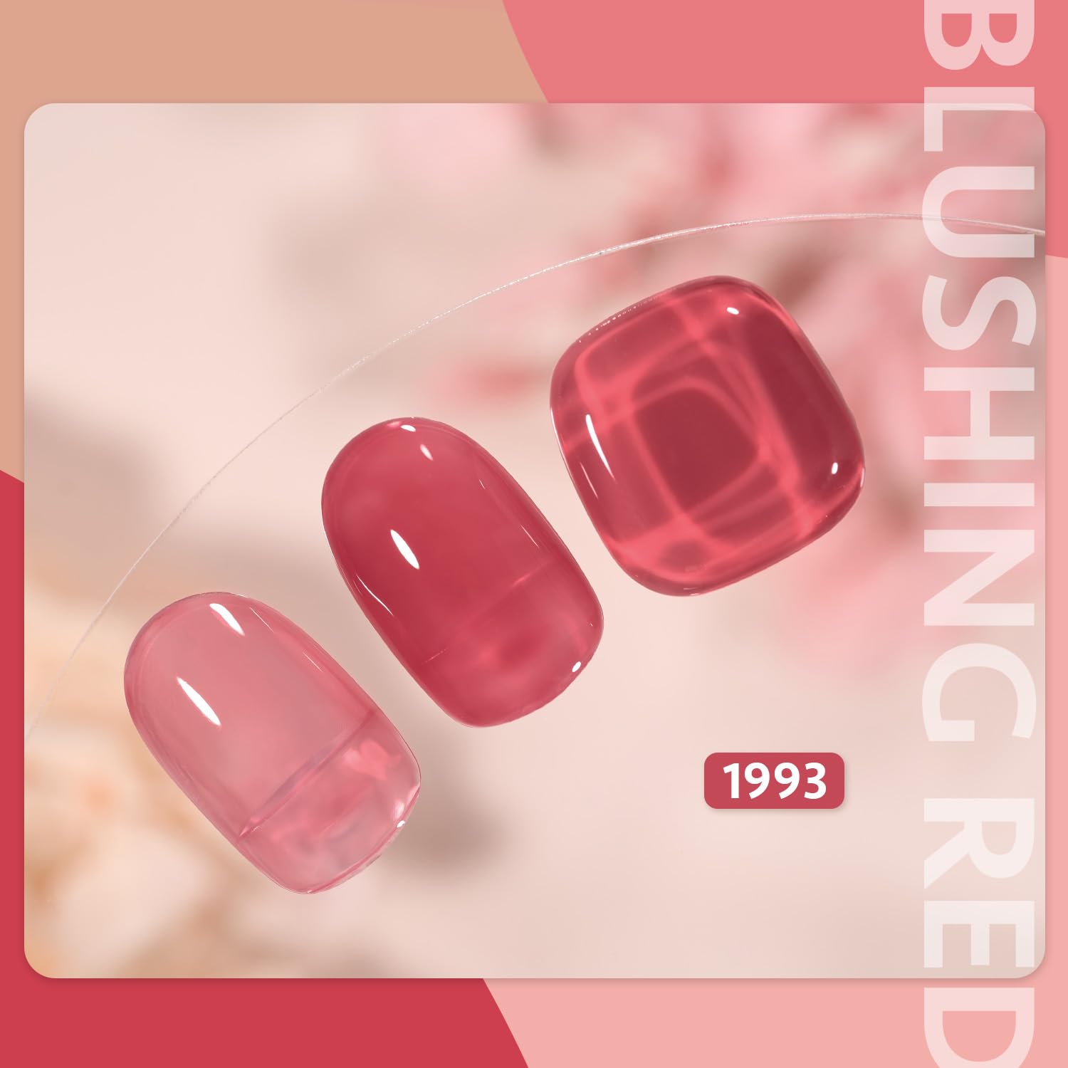Foto 3 pulgar | Esmalte De Uñas En Gel Gaoy Jelly Nude Sheer Pink 16 Ml Blushing Red - Venta Internacional.