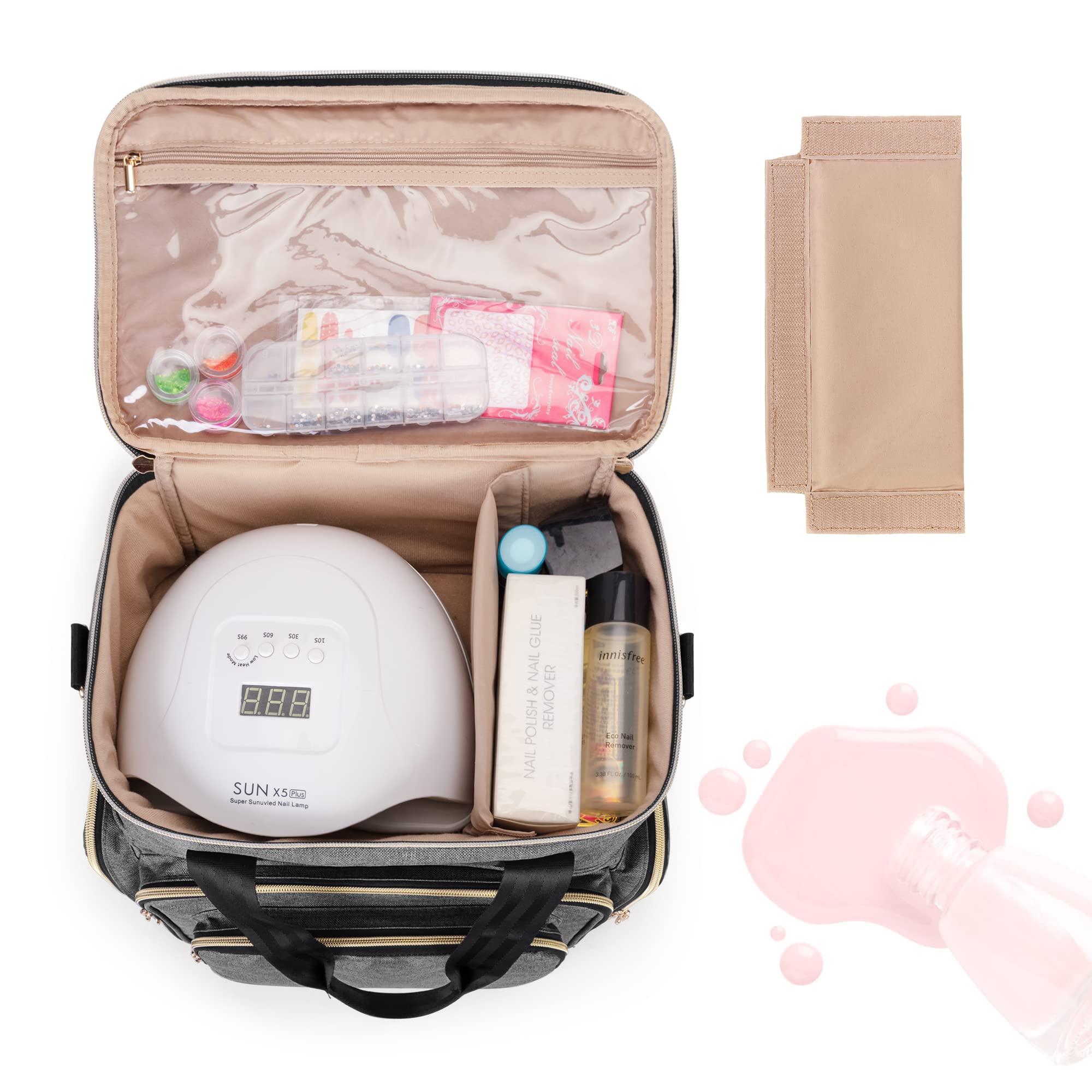 Foto 4 pulgar | Organizador De Esmalte De Uñas Bafaso De Doble Capa Con Capacidad Para 70 Botellas - Venta Internacional.