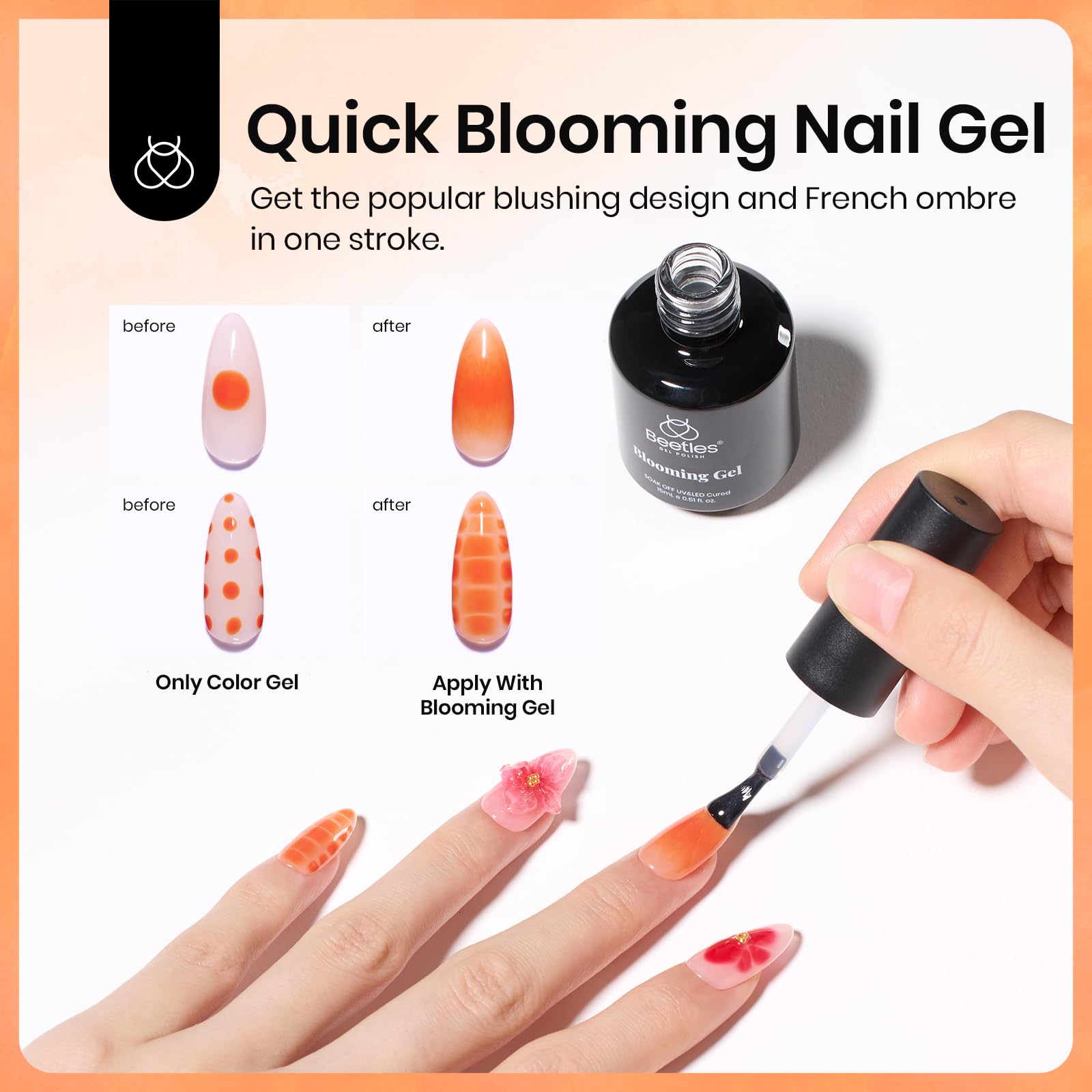 Foto 4 pulgar | Gel Con Forma De Escarabajos Que Florecen En Las Uñas, 2 Unidades, 15 Ml, Uv Y Led, Se Remojan - Venta Internacional.