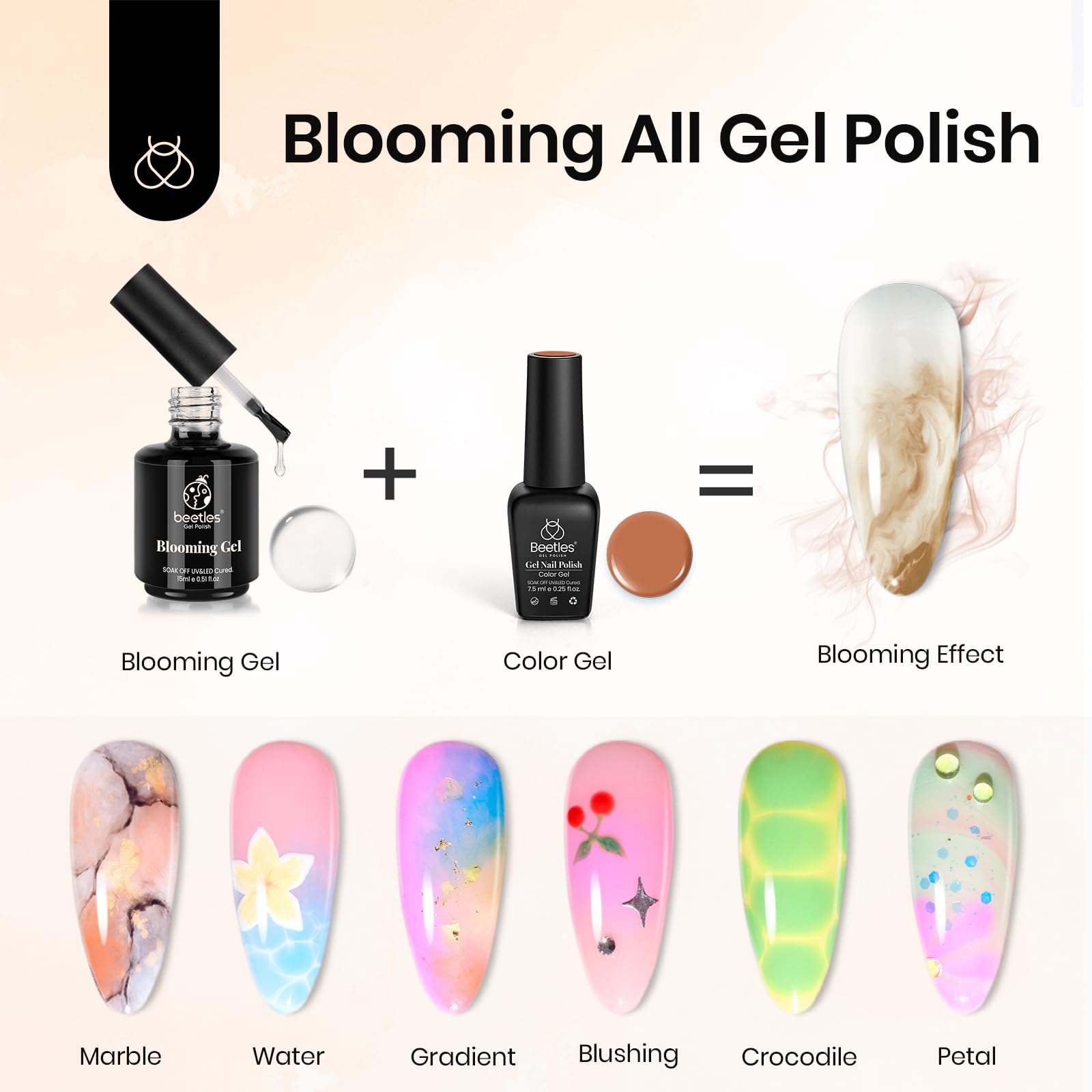Foto 5 pulgar | Gel Con Forma De Escarabajos Que Florecen En Las Uñas, 2 Unidades, 15 Ml, Uv Y Led, Se Remojan - Venta Internacional.