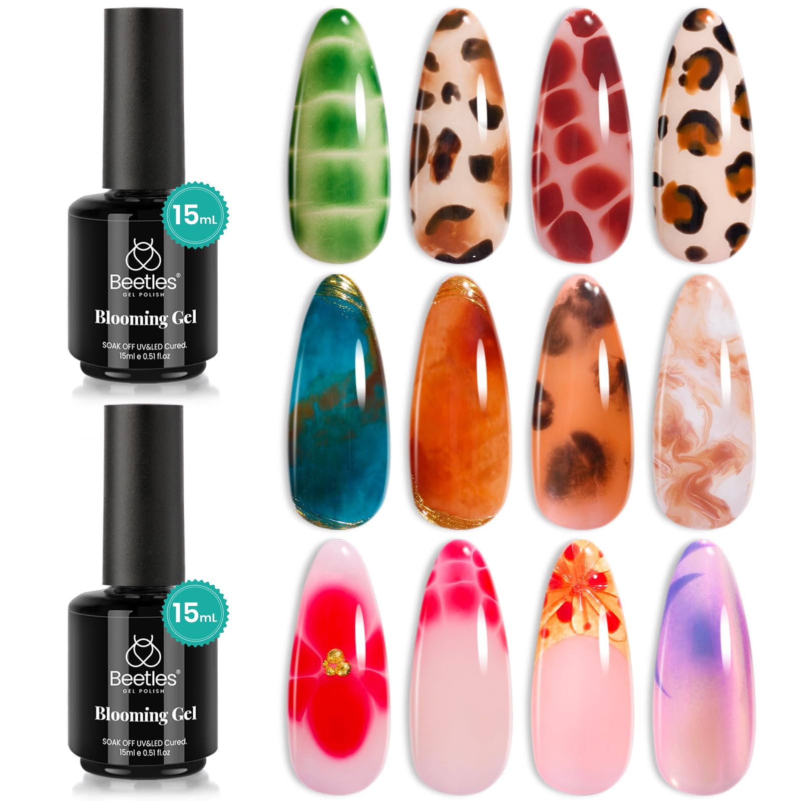 Foto 7 pulgar | Gel Con Forma De Escarabajos Que Florecen En Las Uñas, 2 Unidades, 15 Ml, Uv Y Led, Se Remojan - Venta Internacional.