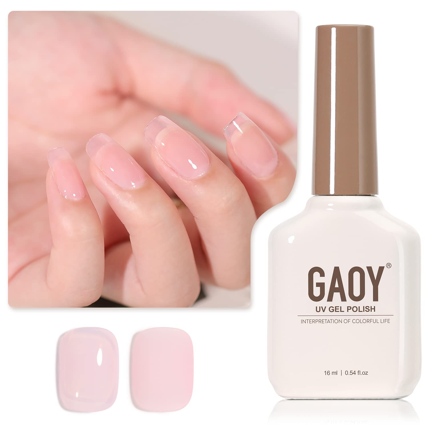 Esmalte De Uñas En Gel Gaoy Sheer Hot Pink, 16 Ml, Uv Light Cure 1353 - Venta Internacional.