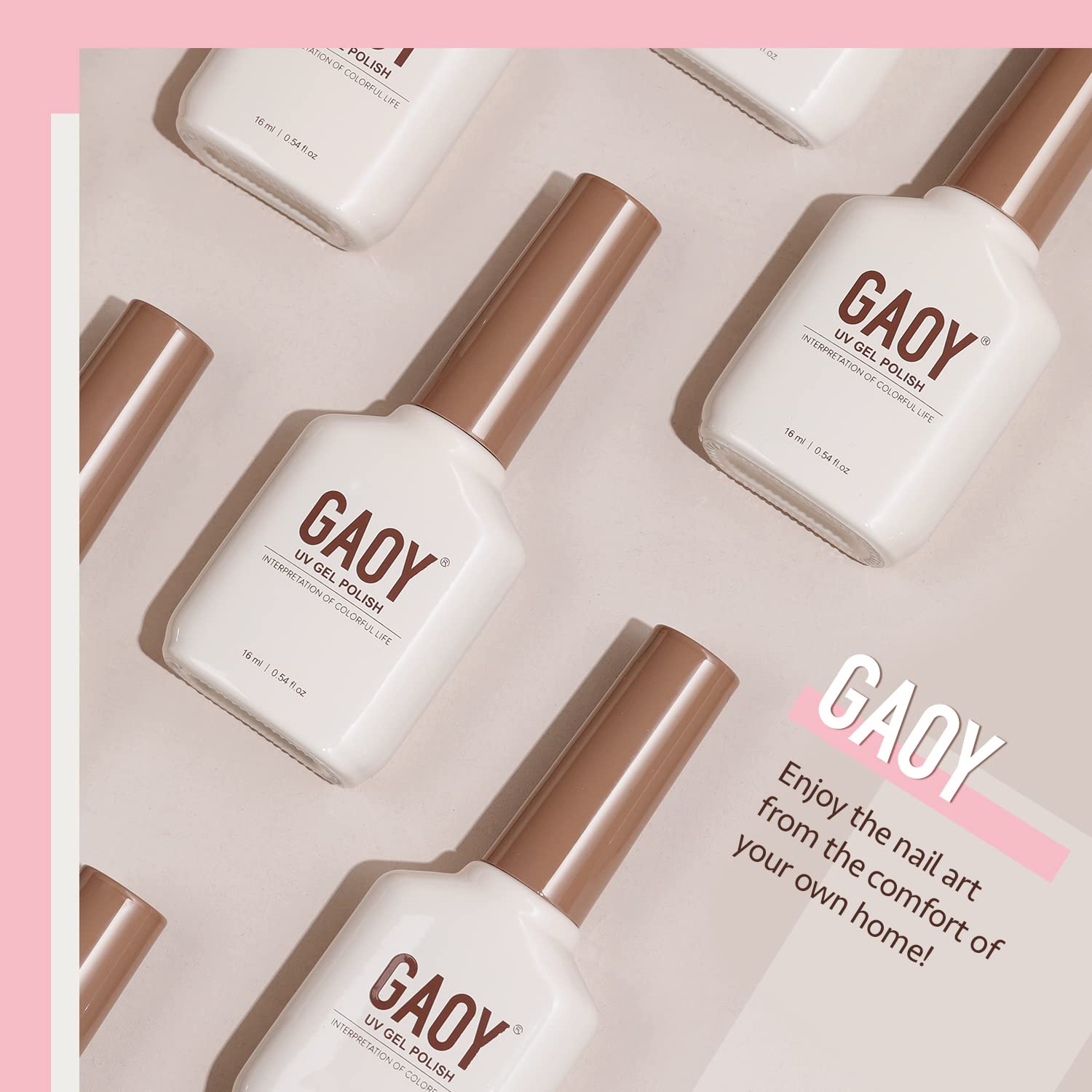 Foto 6 | Esmalte De Uñas En Gel Gaoy Sheer Hot Pink, 16 Ml, Uv Light Cure 1353 - Venta Internacional.