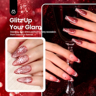 Foto 5 | Esmalte De Uñas Beetles Red Cat Eye Gel De 15 Ml Con Purpurina Magnética - Venta Internacional.