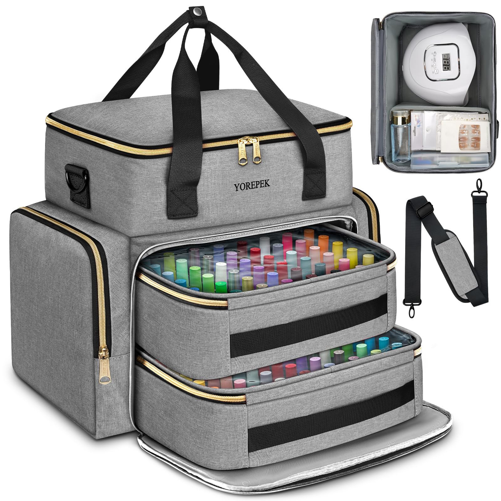 Foto 3 pulgar | Estuche Organizador De Esmaltes De Uñas Yorepek Extra Grande Para Más De 100 Botellas - Venta Internacional.