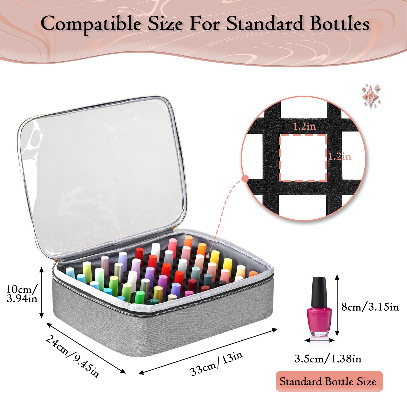 Foto 5 pulgar | Estuche Organizador De Esmaltes De Uñas Yorepek Extra Grande Para Más De 100 Botellas - Venta Internacional.