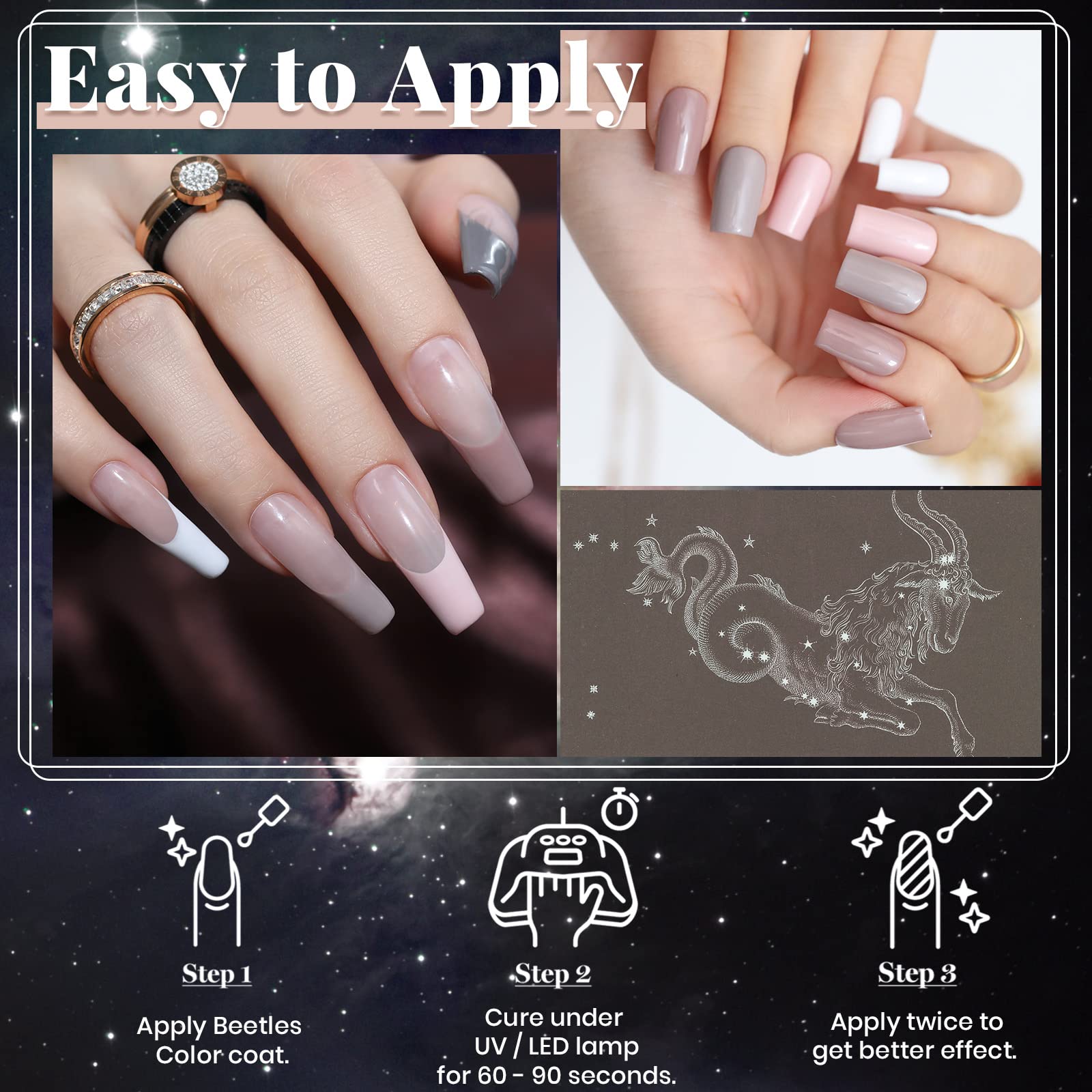 Foto 2 | Set De Esmaltes De Uñas En Gel Beetles 6 Colores Nude Para Mujer, 7,5 Ml - Venta Internacional.