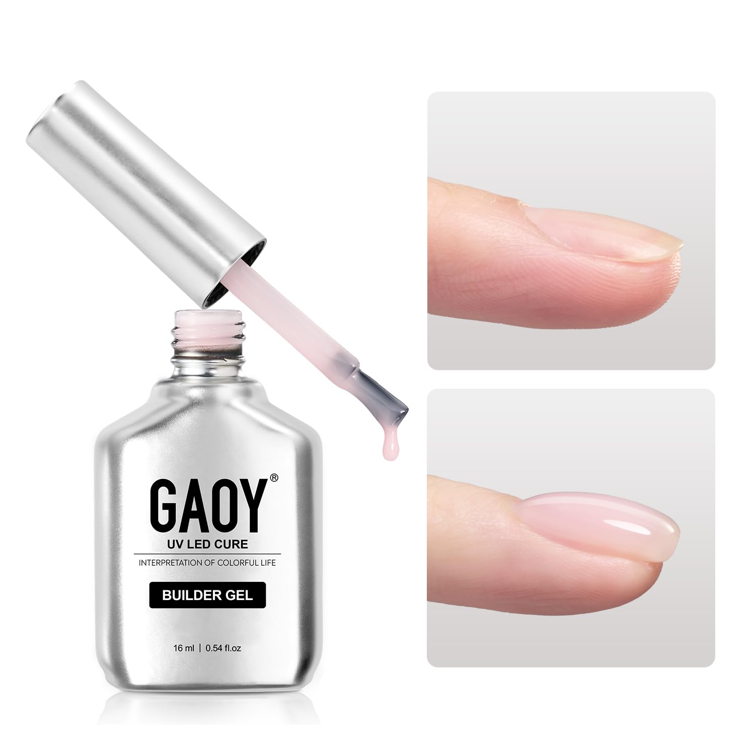 Gel Constructor Para Uñas Gaoy, 16 Ml, Fortalecedor De Uñas 1726 Baby Pink - Venta Internacional.