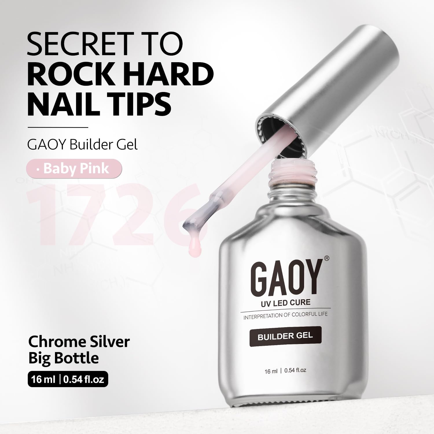 Foto 7 pulgar | Gel Constructor Para Uñas Gaoy, 16 Ml, Fortalecedor De Uñas 1726 Baby Pink - Venta Internacional.