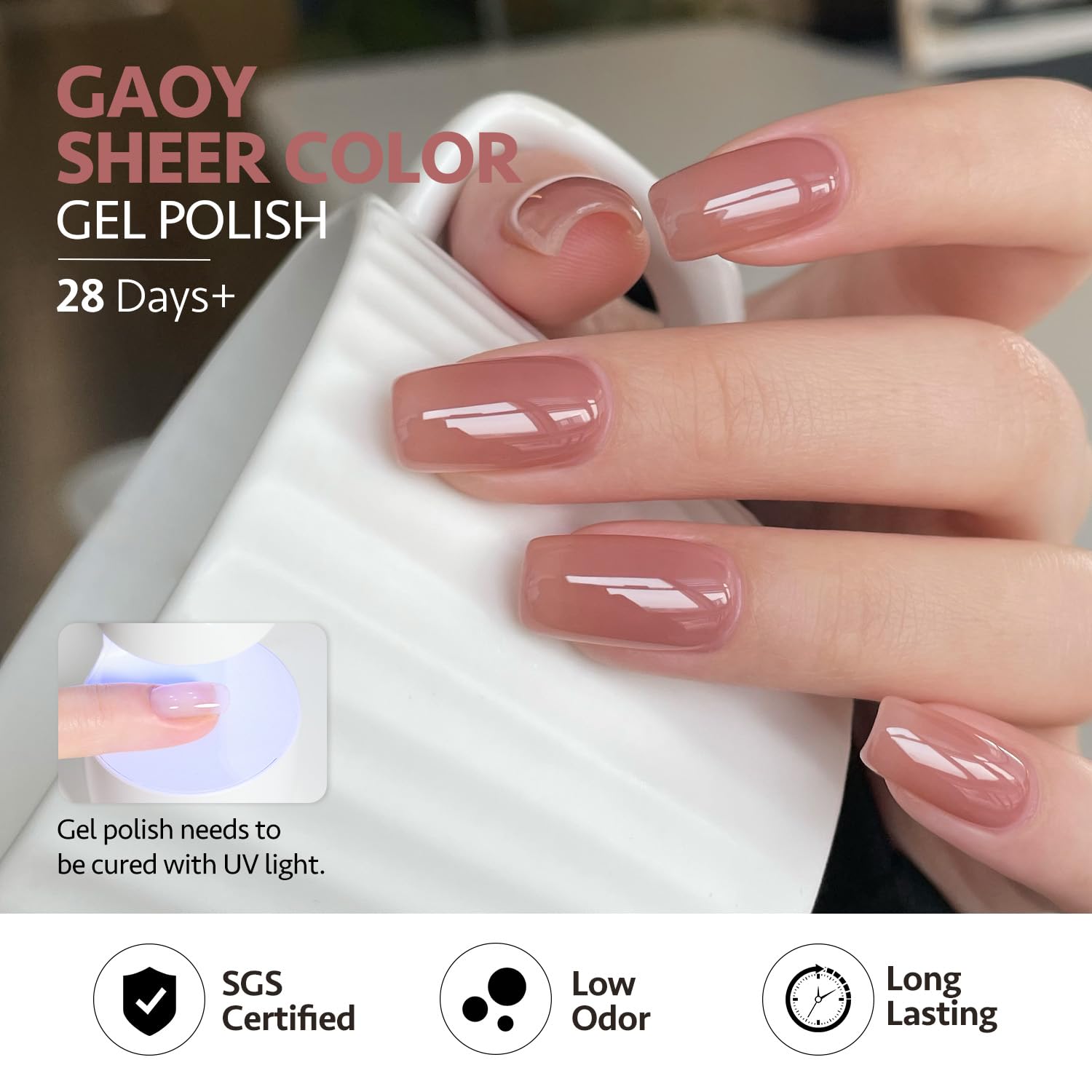Foto 6 pulgar | Set De Esmaltes De Uñas En Gel Gaoy Jelly Brown White, 6 Colores, 7,3 Ml - Venta Internacional.