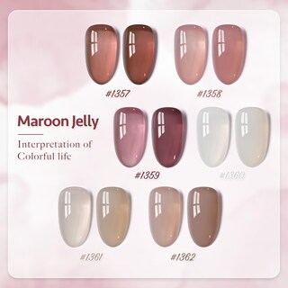 Foto 6 | Set De Esmaltes De Uñas En Gel Gaoy Jelly Brown White, 6 Colores, 7,3 Ml - Venta Internacional.