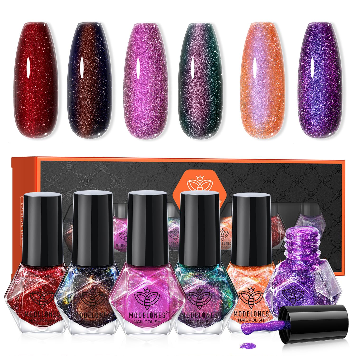 Set De Esmaltes De Uñas Modelones, 6 Colores, Regalo De Navidad E Invierno - Venta Internacional.