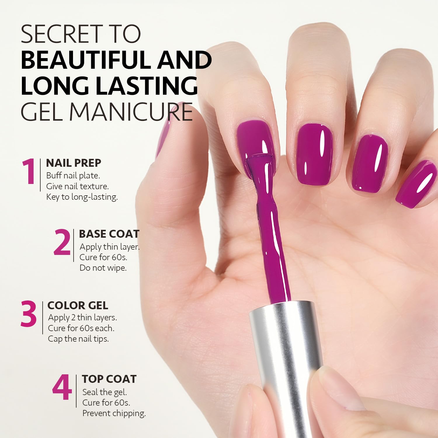 Foto 7 pulgar | Esmalte De Uñas Gaoy Purple Gel, 16 Ml, Remoja Y Cura Con Luz Uv - Venta Internacional.