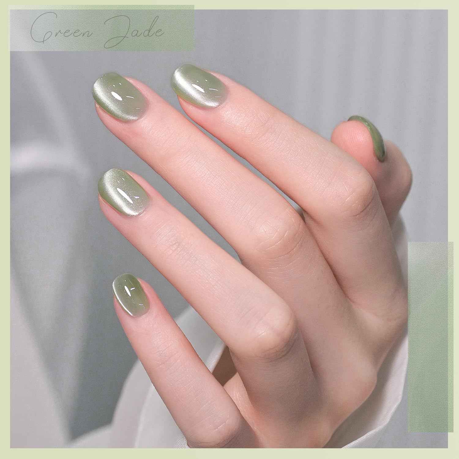 Foto 4 pulgar | Esmalte De Uñas Gaoy Green Glassy Cat Eye Gel 16 Ml Con Imán 2335 - Venta Internacional.