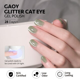 Foto 5 | Esmalte De Uñas Gaoy Green Glassy Cat Eye Gel 16 Ml Con Imán 2335 - Venta Internacional.