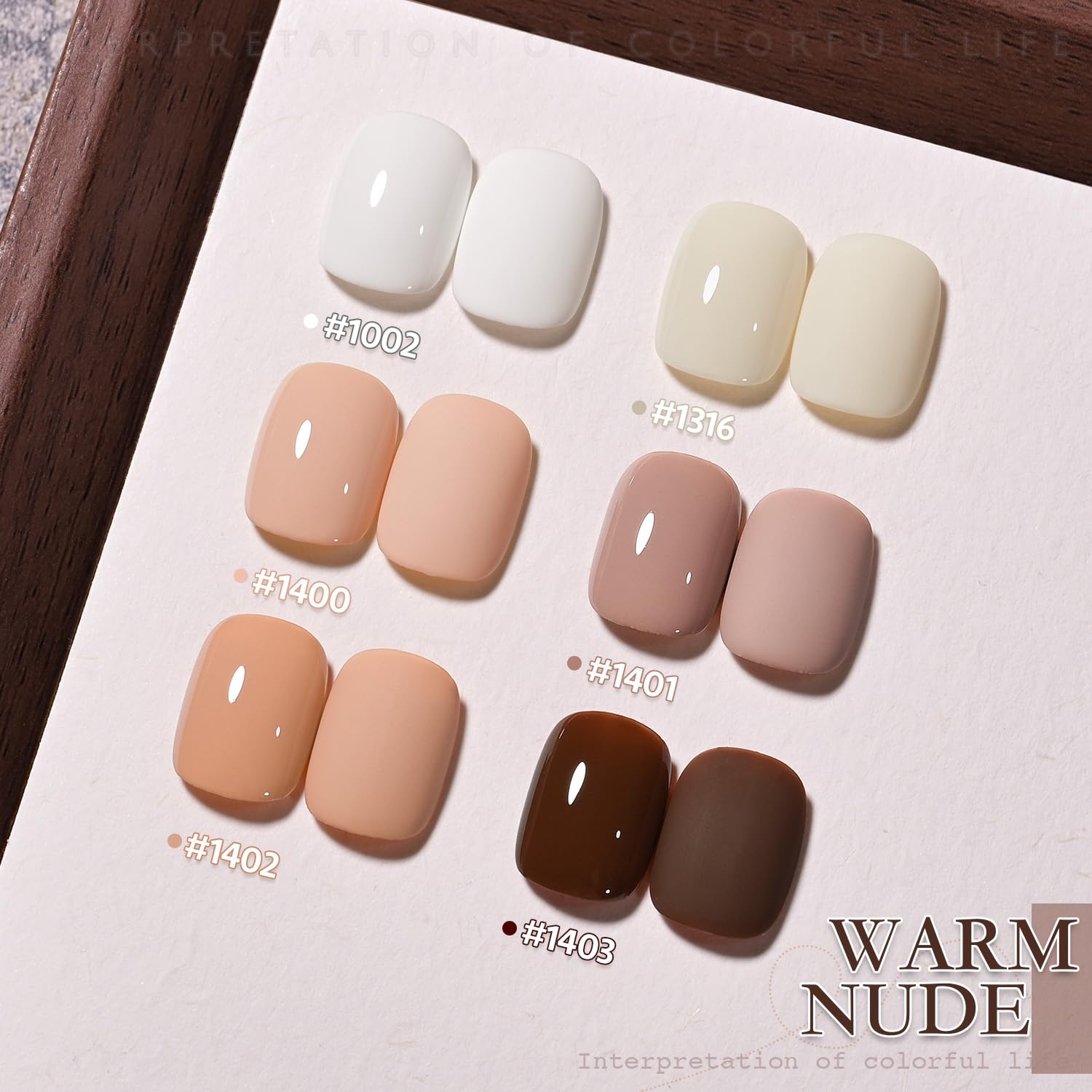 Foto 2 | Set De Esmaltes En Gel Gaoy Nude Brown, 6 Colores, 7,3 Ml, Soak Off Uv - Venta Internacional.