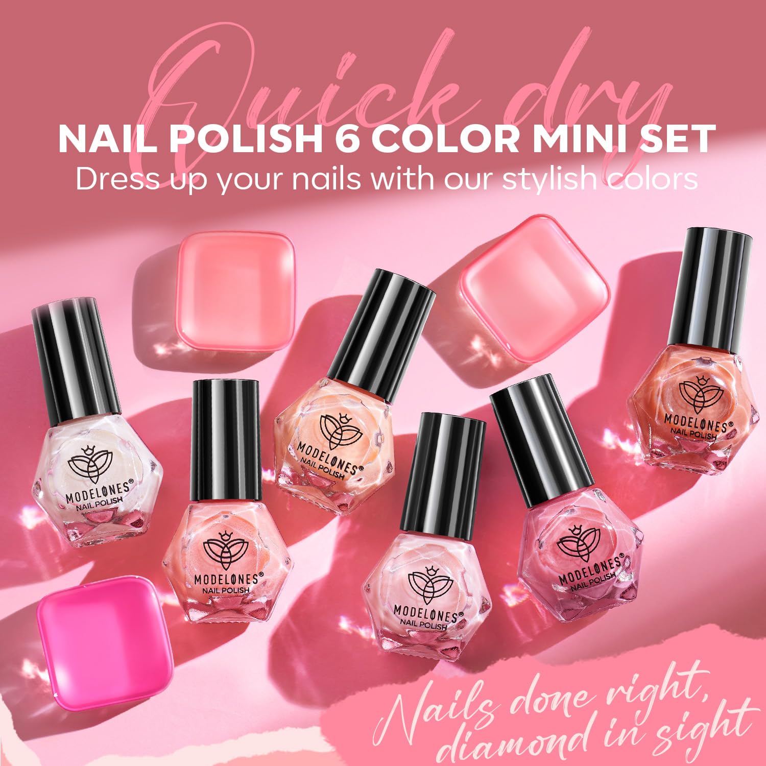 Foto 8 pulgar | Set De Esmaltes De Uñas Modelones Jelly 6 Colors Sheer Nude Pink - Venta Internacional.