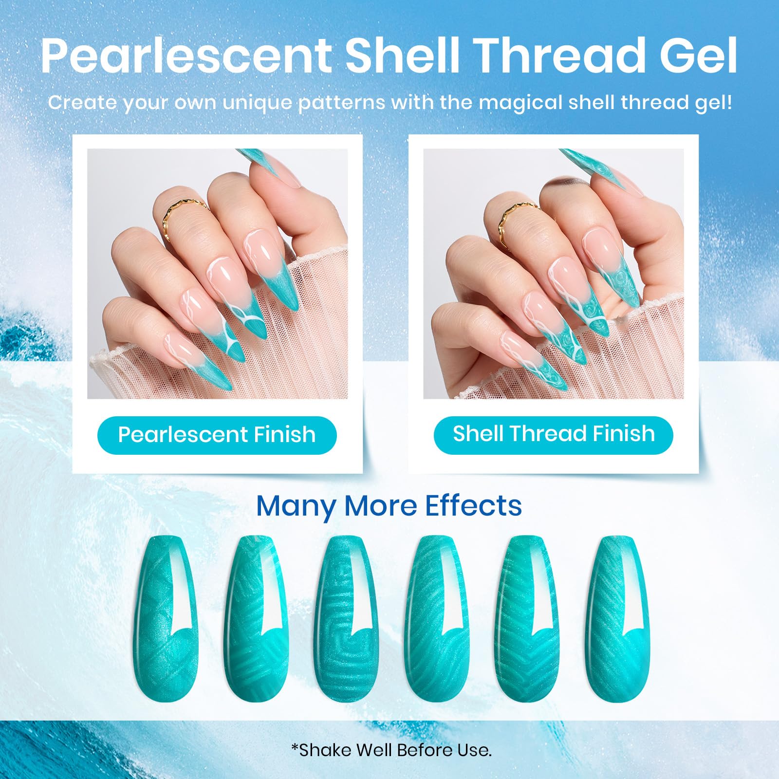 Foto 5 pulgar | Esmalte De Uñas En Gel Beetles Summer Blue, 6 Colores, 7,5 Ml - Venta Internacional.
