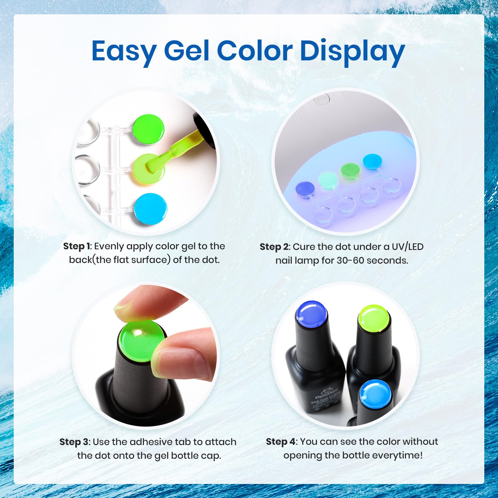 Foto 8 pulgar | Esmalte De Uñas En Gel Beetles Summer Blue, 6 Colores, 7,5 Ml - Venta Internacional.