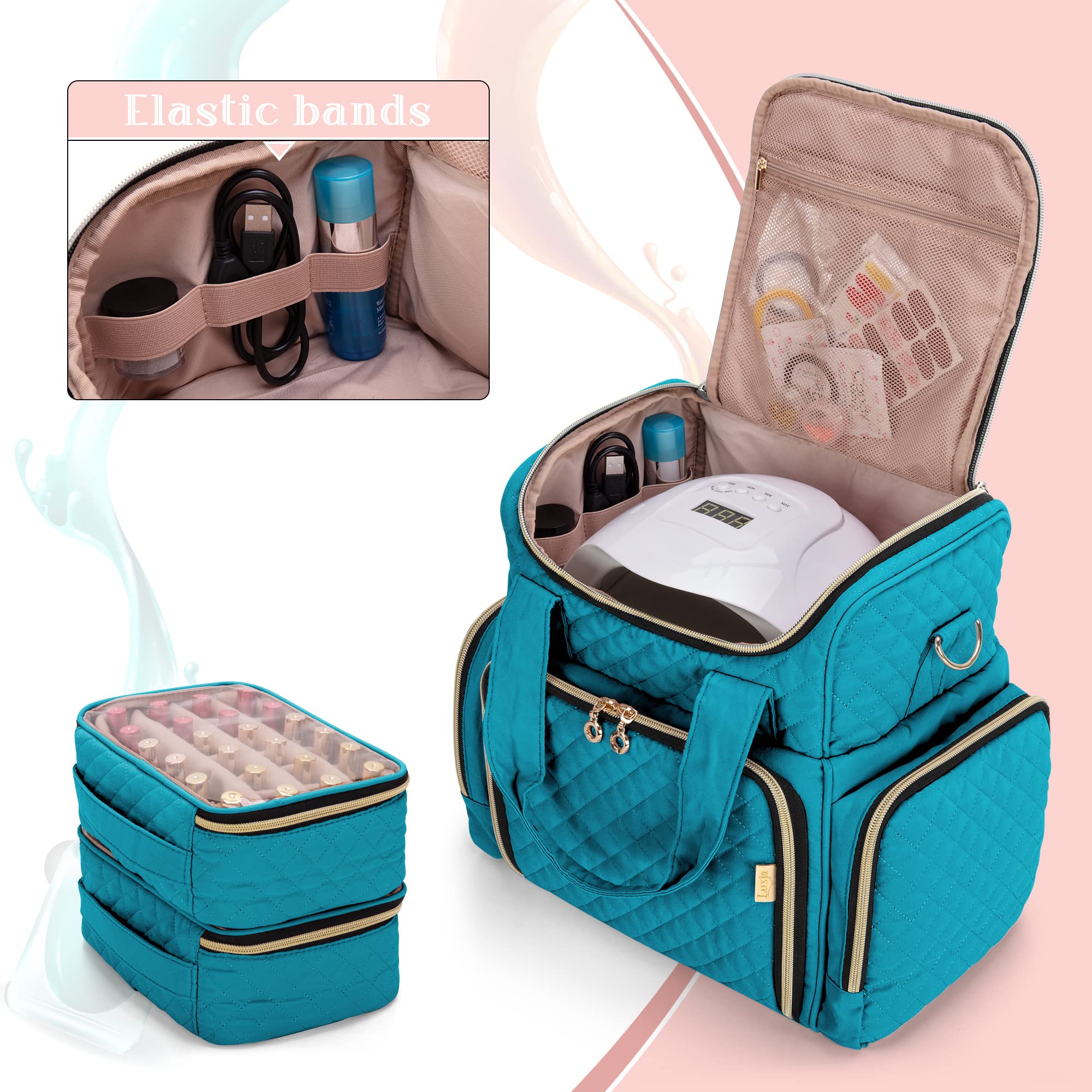 Foto 2 | Organizador De Esmaltes De Uñas Luxja Con Capacidad Para 48 Botellas Con Lámpara De Uñas - Venta Internacional.