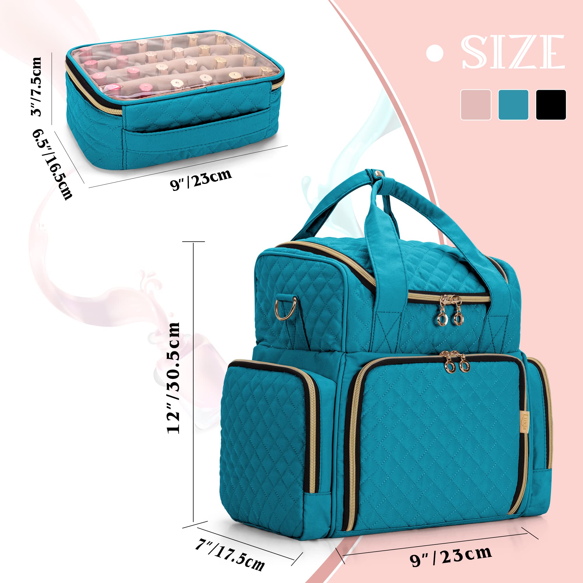 Foto 7 pulgar | Organizador De Esmaltes De Uñas Luxja Con Capacidad Para 48 Botellas Con Lámpara De Uñas - Venta Internacional.