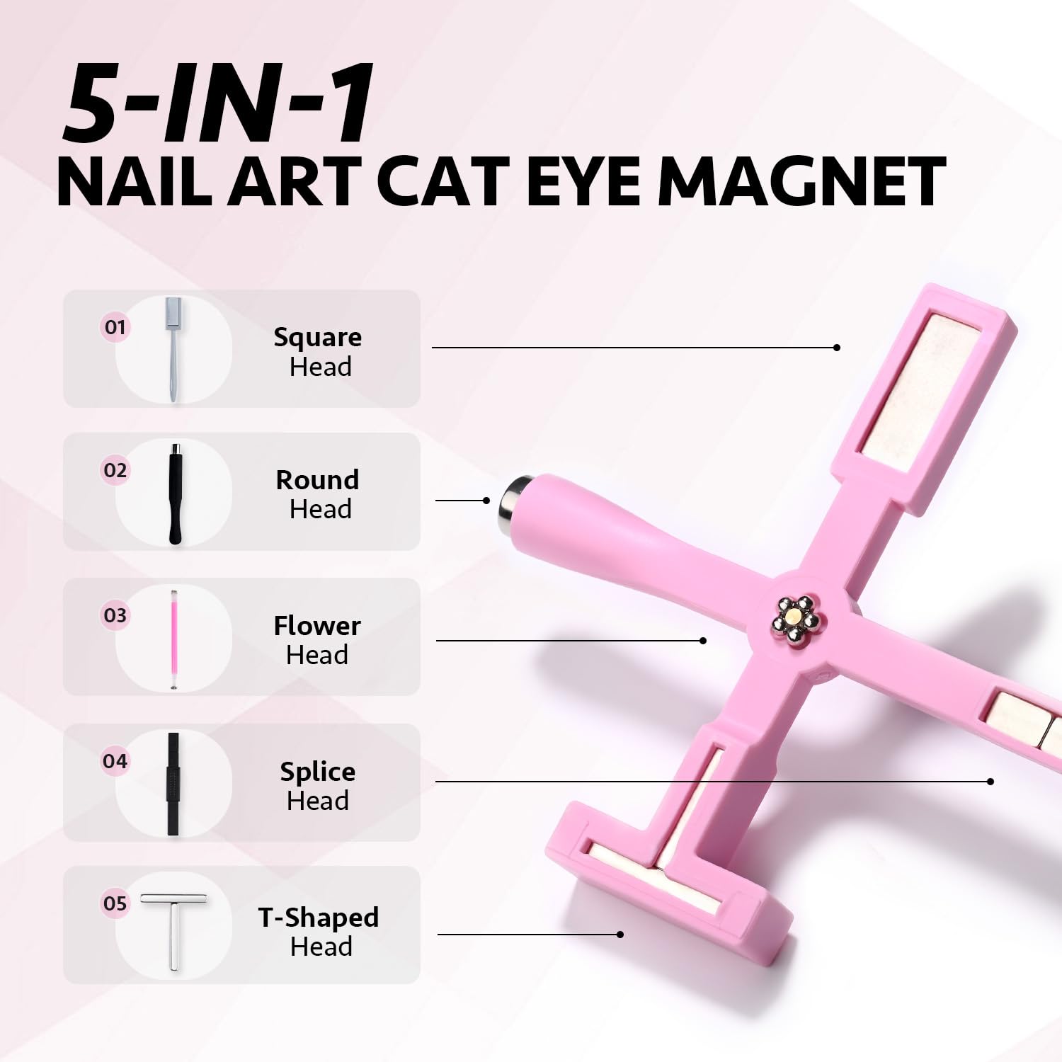 Foto 3 pulgar | Esmalte En Gel Gail Magnet Gaoy 5 En 1 Para Ojos De Gato, Color Rosa - Venta Internacional.